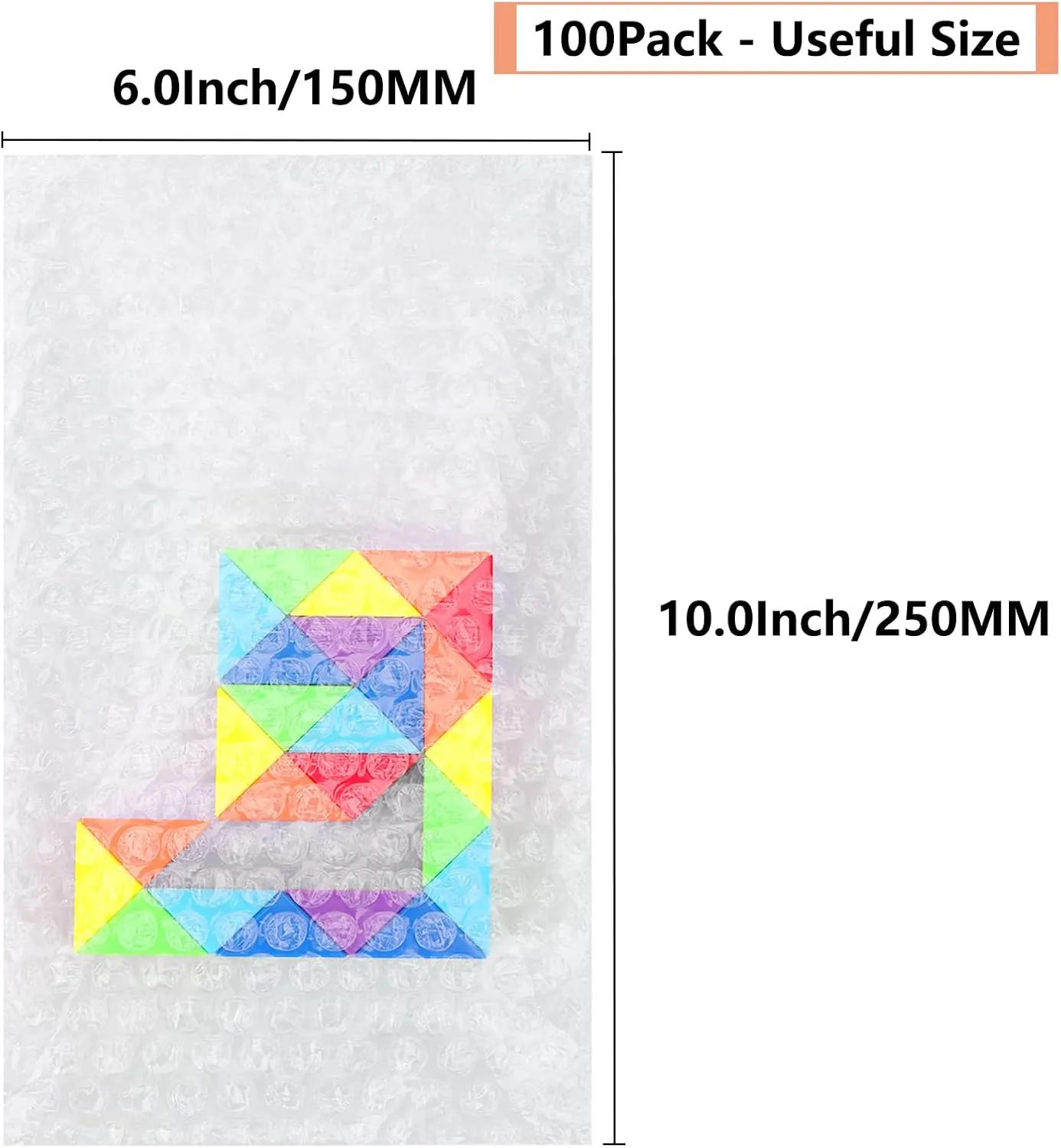 100Pcs Bubble Out Bags Pouches 6" x 10" Protective Bubble Pouches Bags for Shipping, Double Walled Bubble Cushioning Bags Thickening Shockproof Foam Bags for Packing, Moving, Shipping, and Storage