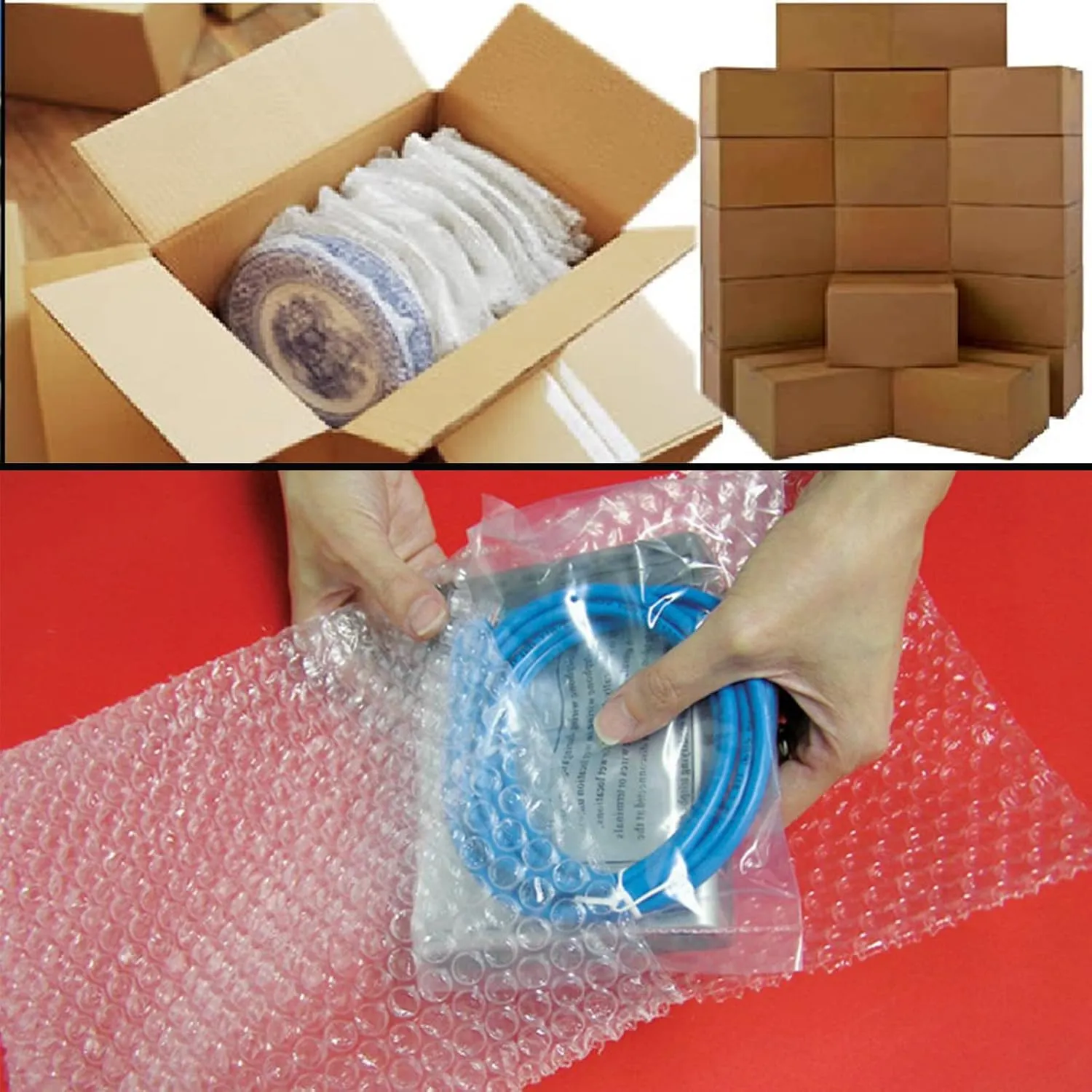100Pcs Bubble Out Bags Pouches 6" x 10" Protective Bubble Pouches Bags for Shipping, Double Walled Bubble Cushioning Bags Thickening Shockproof Foam Bags for Packing, Moving, Shipping, and Storage