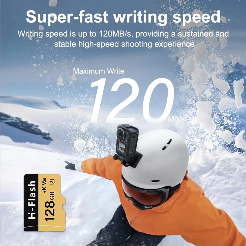 128GB SD Card 2 Pack Adapter, 256GB Memory Card High Speed Up to 150MB/s, A1 V30 U3 4K C10 for Tablet/Mobile Phone/Camera/Car Audio/Game Console