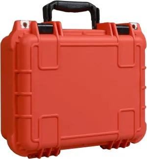 14x 11.5x 6 Inch Hard Case, Portable Weather Waterproof Protective Camera Case with Customizable Foam, Fit Use of Drones, Camera, Equipments, Orange