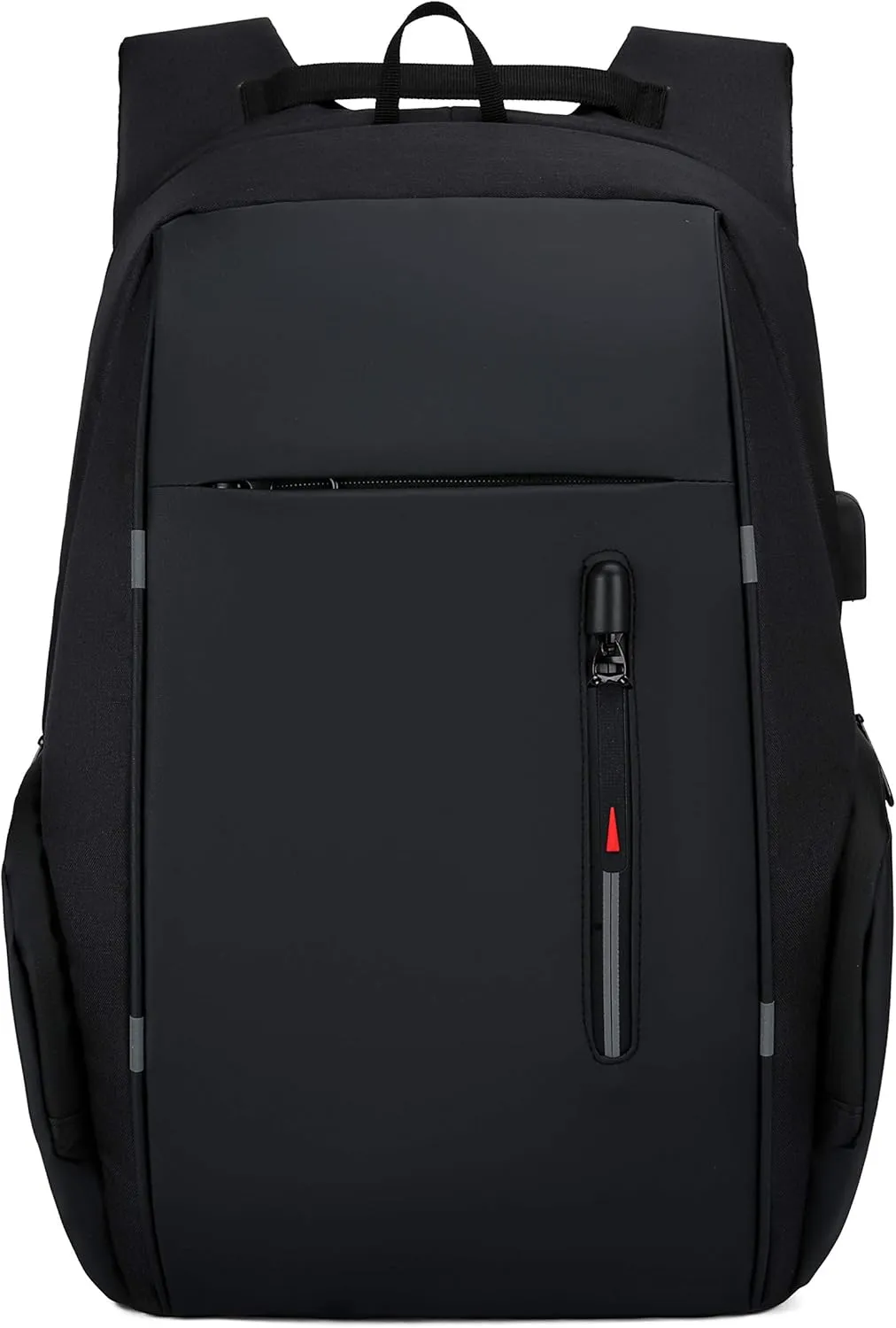 17.3Inch Laptop-Backpack Work-Daypack Water-Resistant Travel Business Computer Backpacks with USB Charger Port (A, Black)