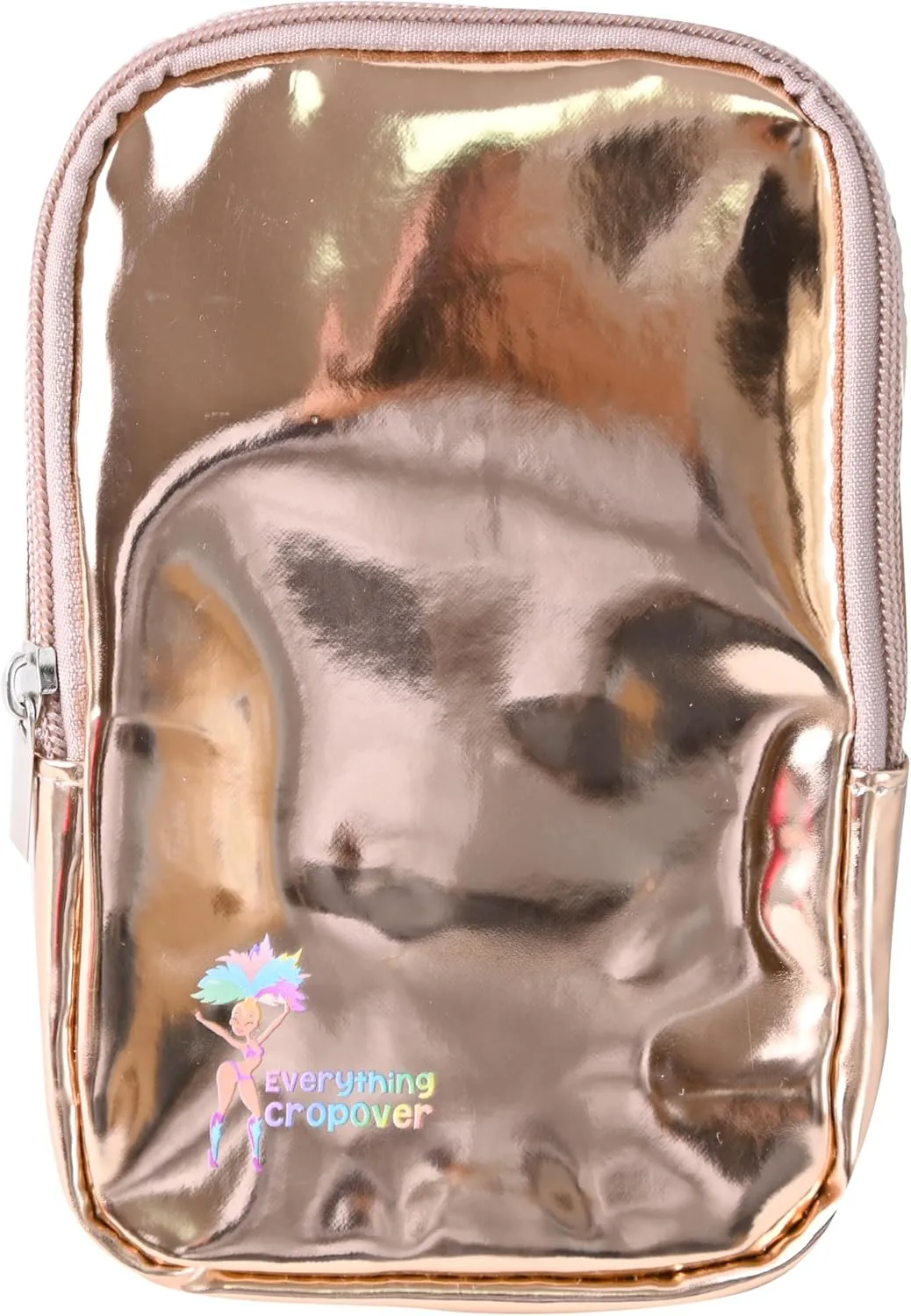 3-IN-1 Thigh Bag Fanny Pack Crossbody Bag | Carnival Leg Harness for Women | Glossy Waist Bag | Rave Leg Pack with Buckles | Rose Gold