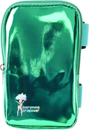 3-IN-1 Thigh Bag Fanny Pack Crossbody Bag | Carnival Leg Harness for Women | Holographic Waist Bag | Rave Leg Pack with Buckles | Green