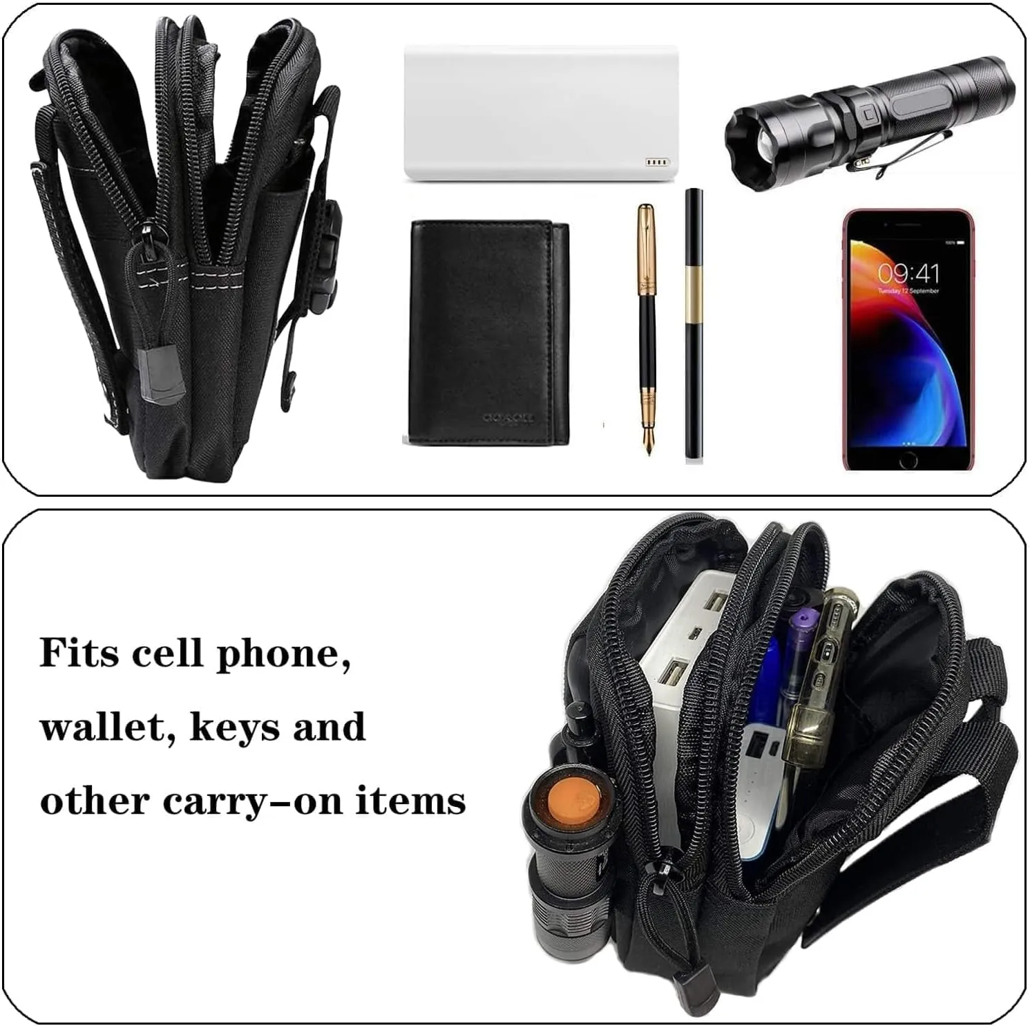 3 Pack Molle Pouches,Utility Tactical Pouches and Tactical Bag Attachments