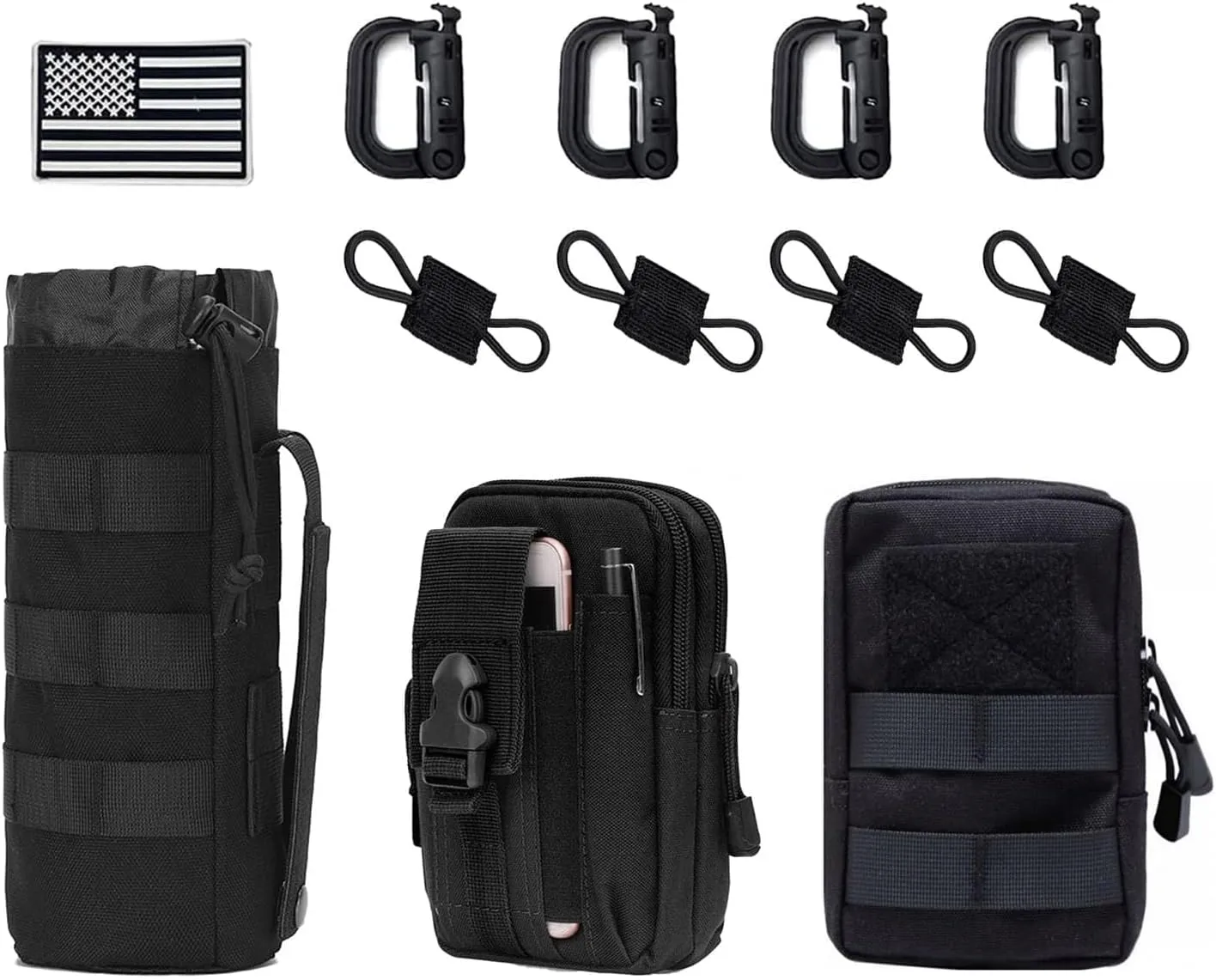 3 Pack Molle Pouches,Utility Tactical Pouches and Tactical Bag Attachments