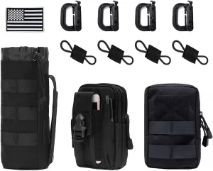 3 Pack Molle Pouches,Utility Tactical Pouches and Tactical Bag Attachments