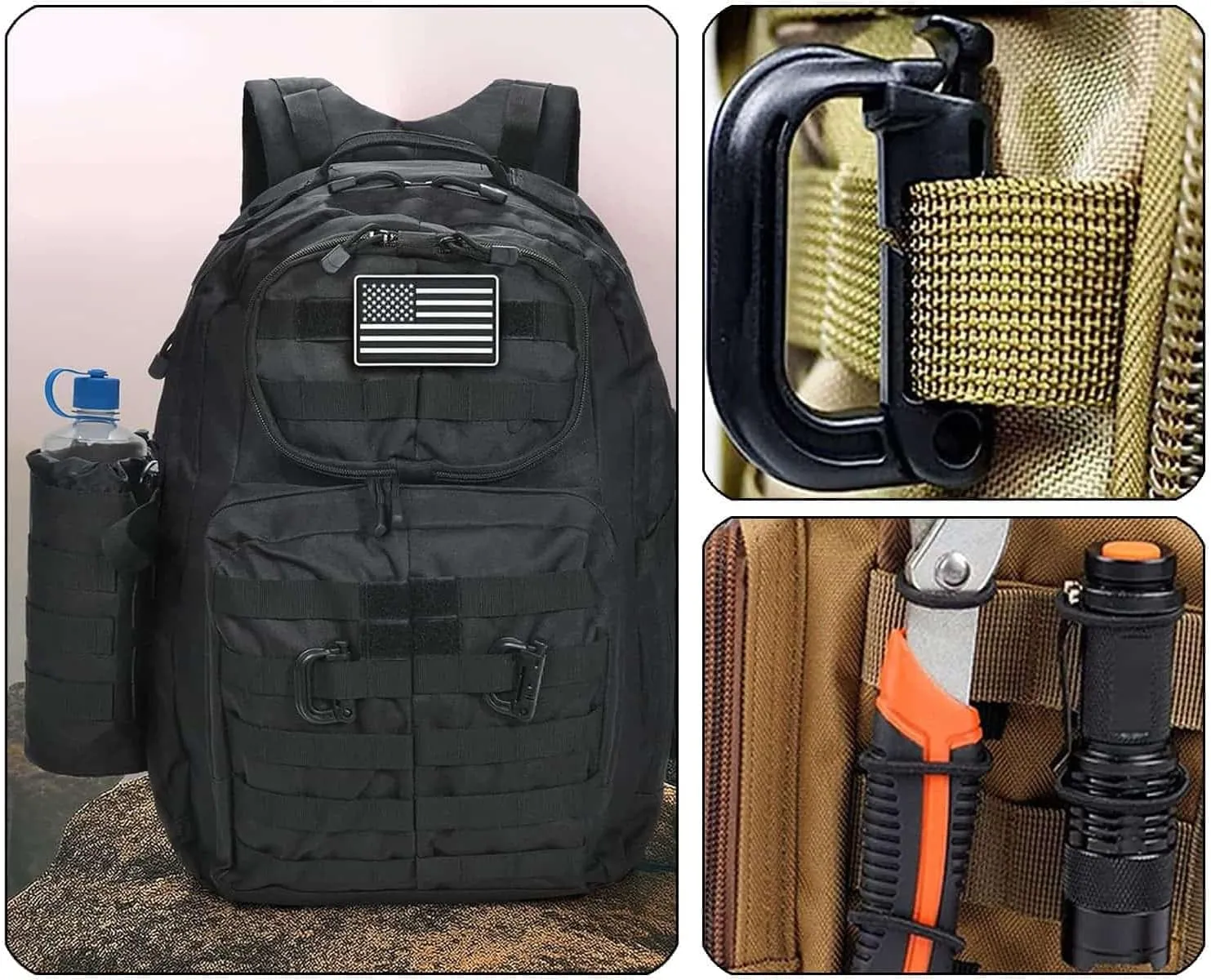 3 Pack Molle Pouches,Utility Tactical Pouches and Tactical Bag Attachments