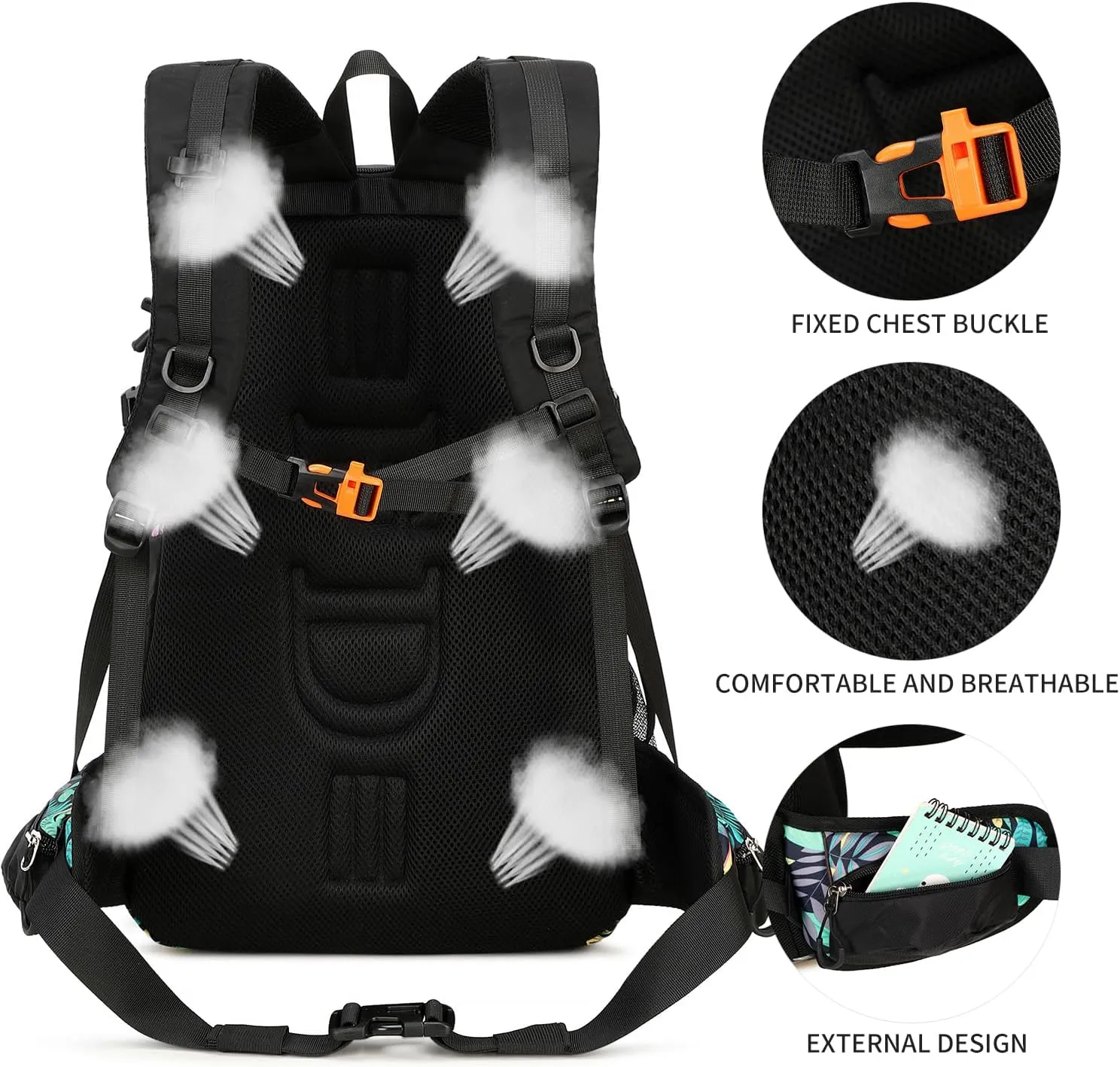40L Waterproof Lightweight Hiking,Camping,Travel Backpack for Men Women
