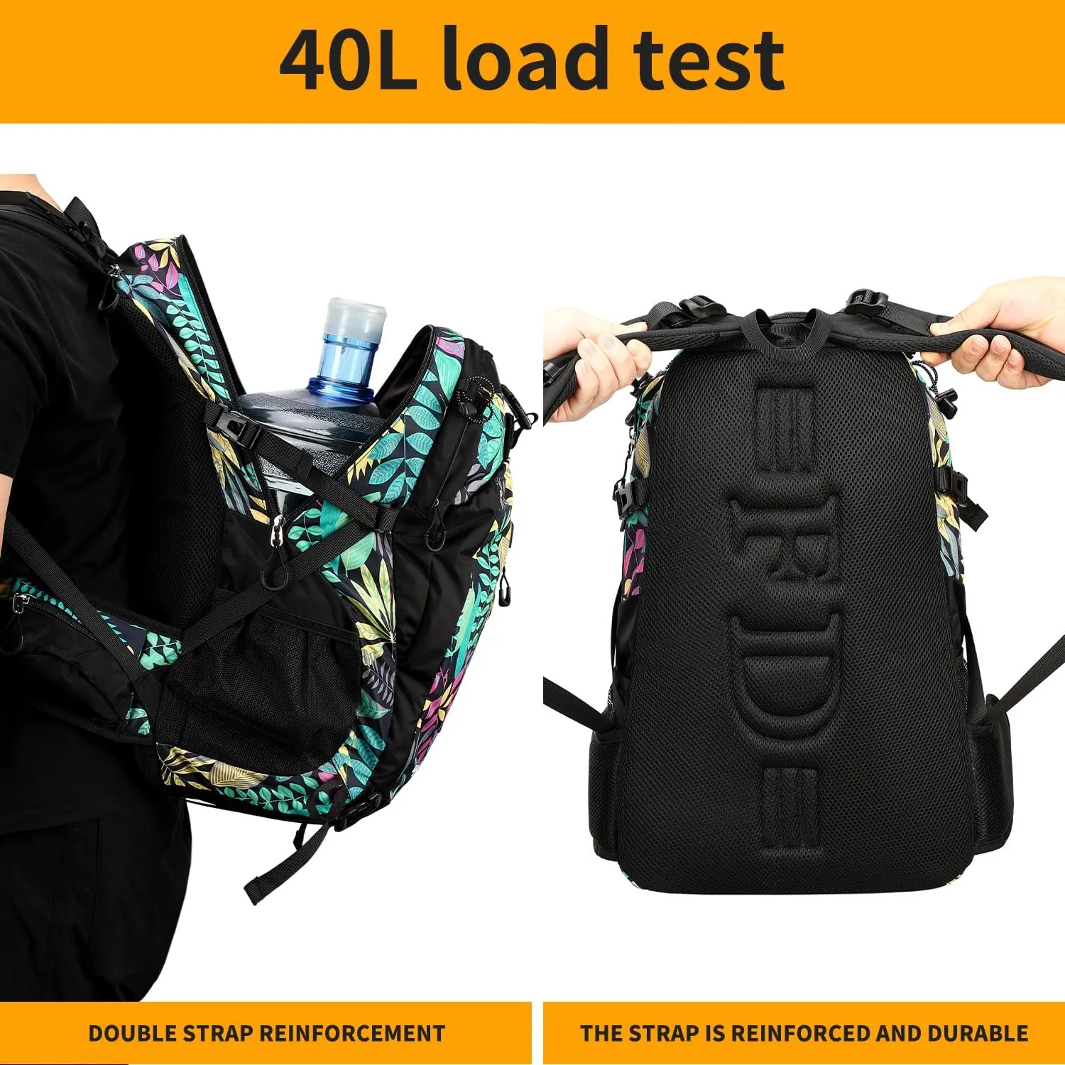 40L Waterproof Lightweight Hiking,Camping,Travel Backpack for Men Women