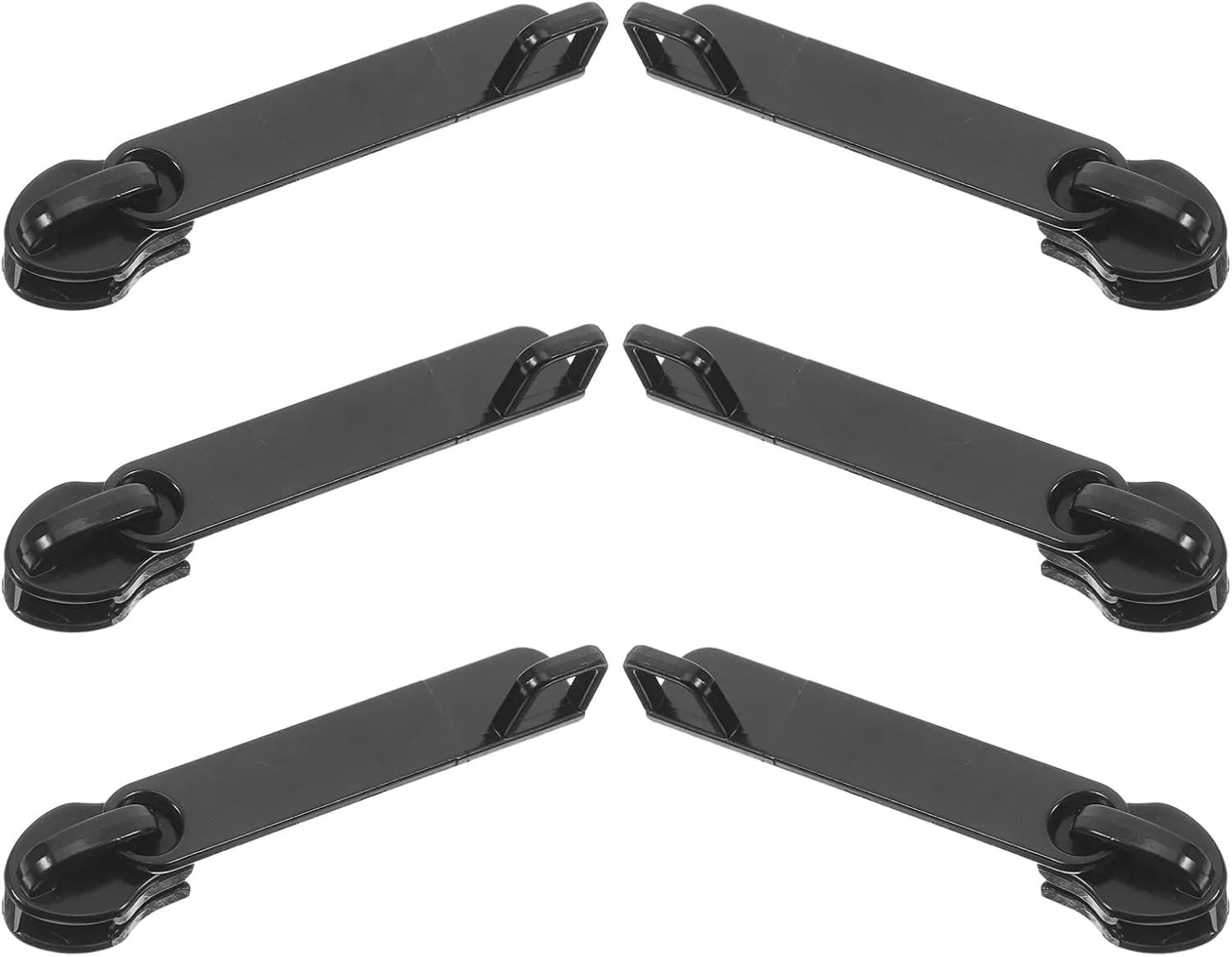 6Pcs Zipper Replacement Kit Heavy Duty Zip Slider for Luggage and Jackets Reliable and Smooth Operation for Broken Zippers Stylish Black Zipper Tabs for Easy Fixing