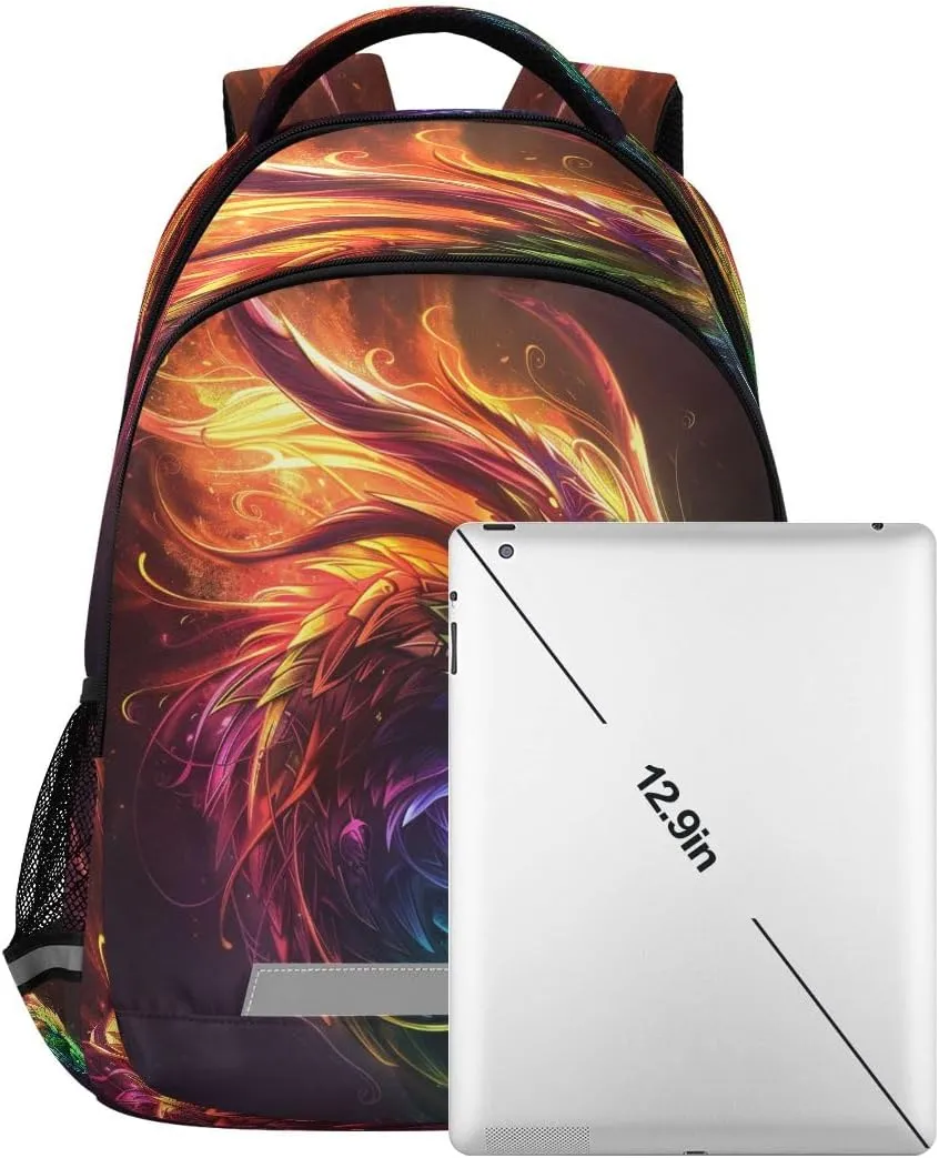 A Rainbow Dragon Backpack Schoolbag for Boys Girls Elementary School Bookbag Travel Bag Casual Daypack Rucksack for Students