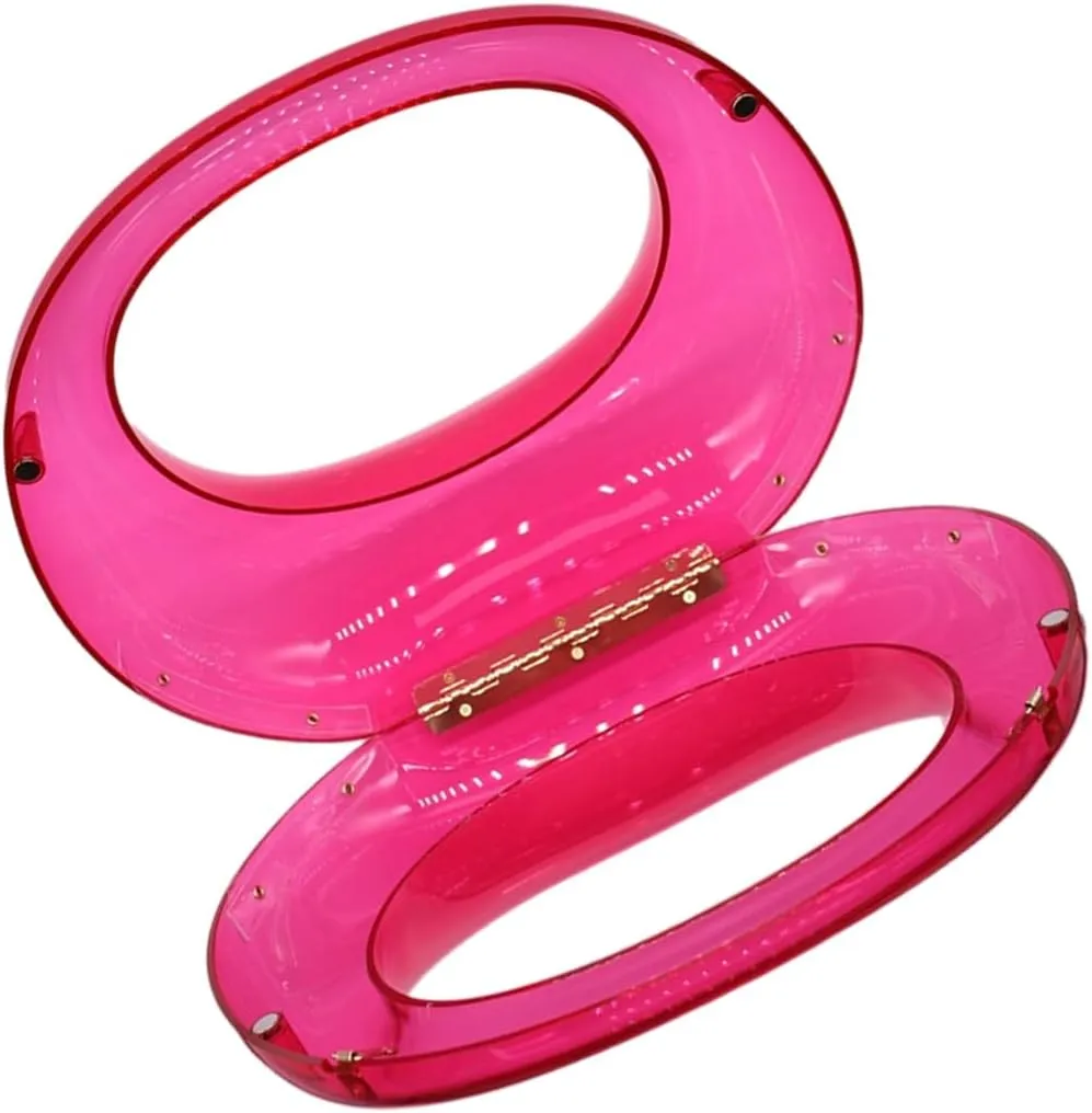 Acrylic Evening Clutch Purse Top-handle Moon Hobo Bag, Elegant Marble Handbag for Wedding Cocktail Party