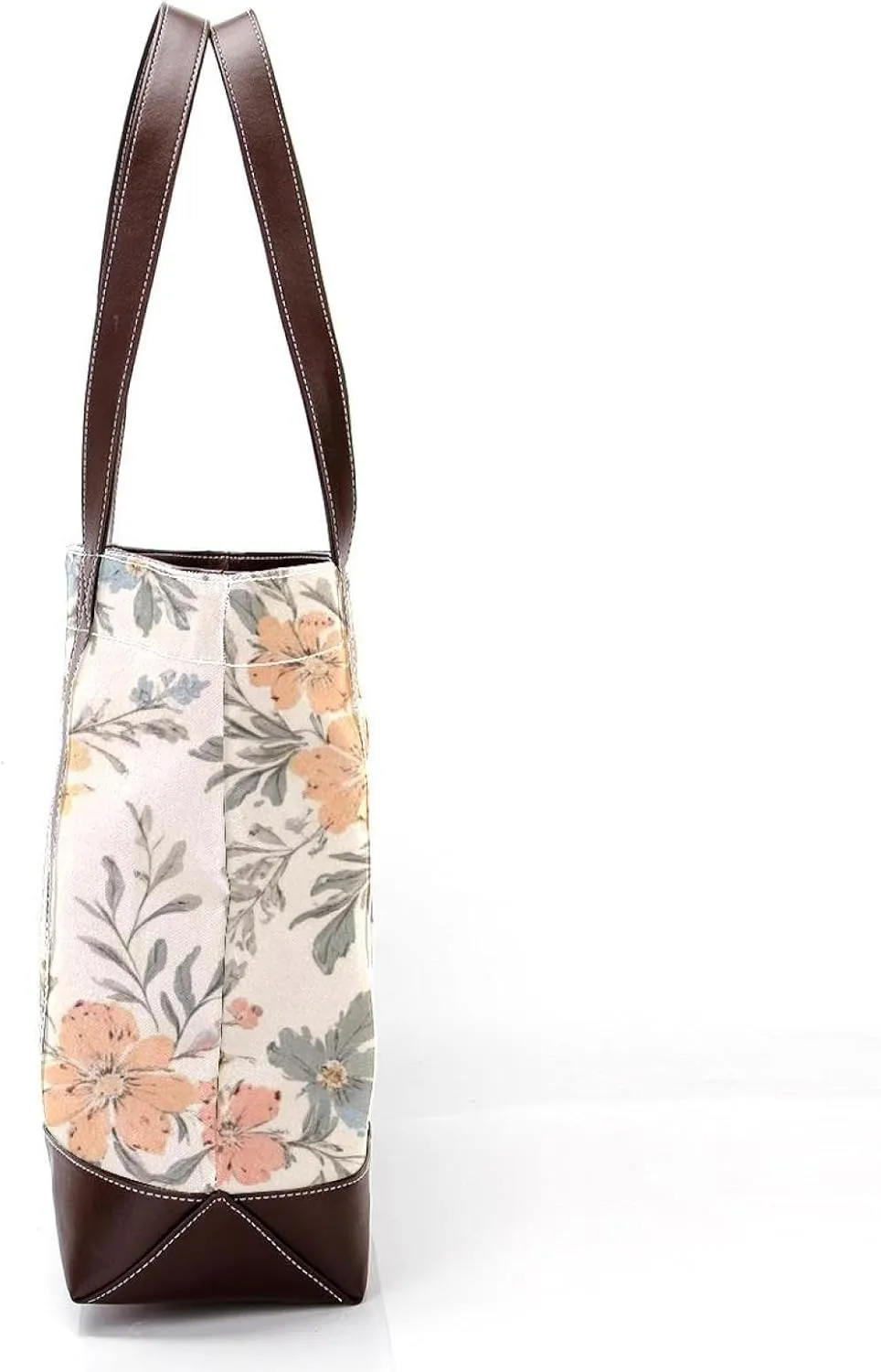 Aesthetic Art Flower Tote Bags Durable Leather Canvas Purses and Handbags for Women