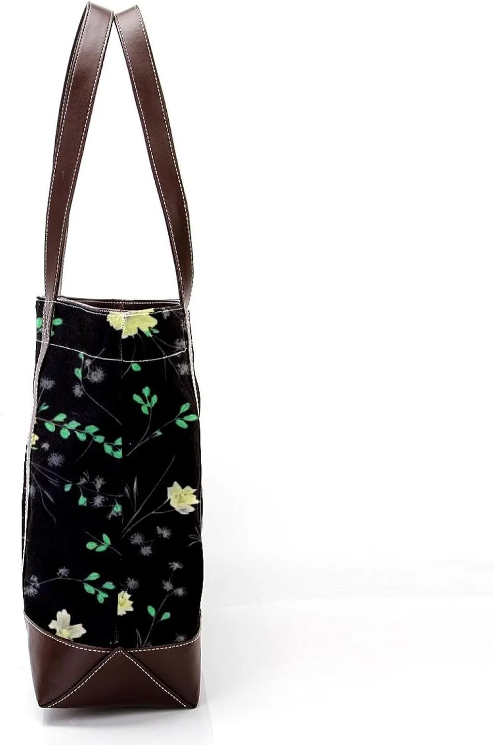 Aesthetic Art Flower Tote Bags Durable Leather Canvas Purses and Handbags for Women