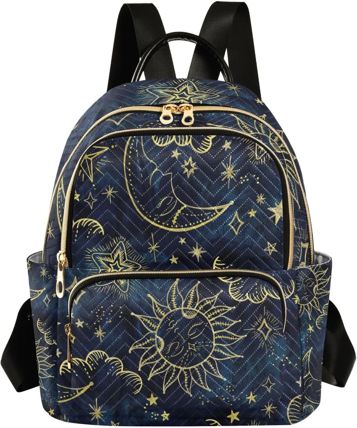 ALAZA Women Mini Backpack Purse Bag Lightweight Casual Daily Travel Backpack Sun Moon Boho Cosmos Astrology Back Pack Fashion Multipurpose Shoulder Bag,M