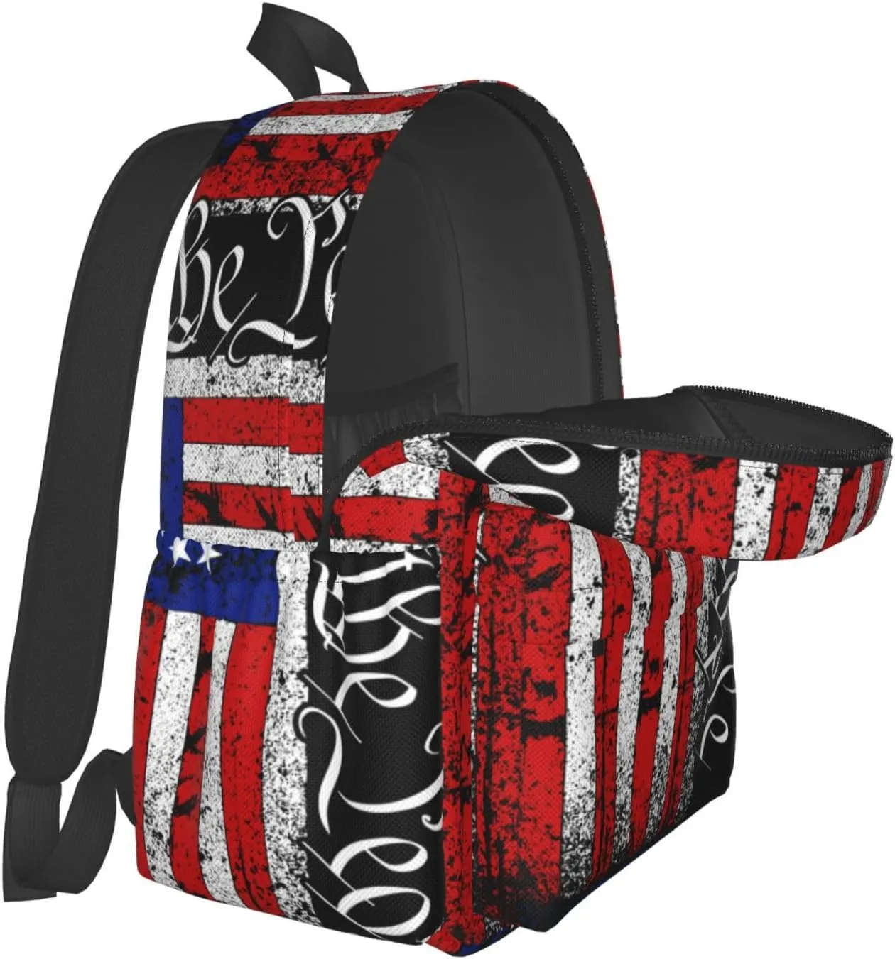 America Independence Day 1776 American Flag We The People Laptop Backpack Shoulder Bag Laptop Pack Travel Backpacks Commuter Back Pack Casual Daypack Bags With Side Pockets