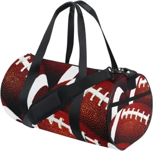 American Football Duffel Bag,Canvas Travel Bag for Gym Sports and Overnight