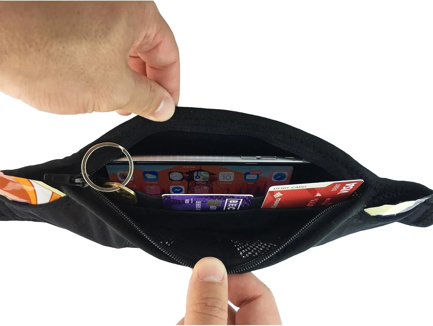 Amphipod AirFlow Endurance Waistpack, Bounce Free Runners Storage Fanny Pack Waist Bag for Running, Jogging, Men & Women
