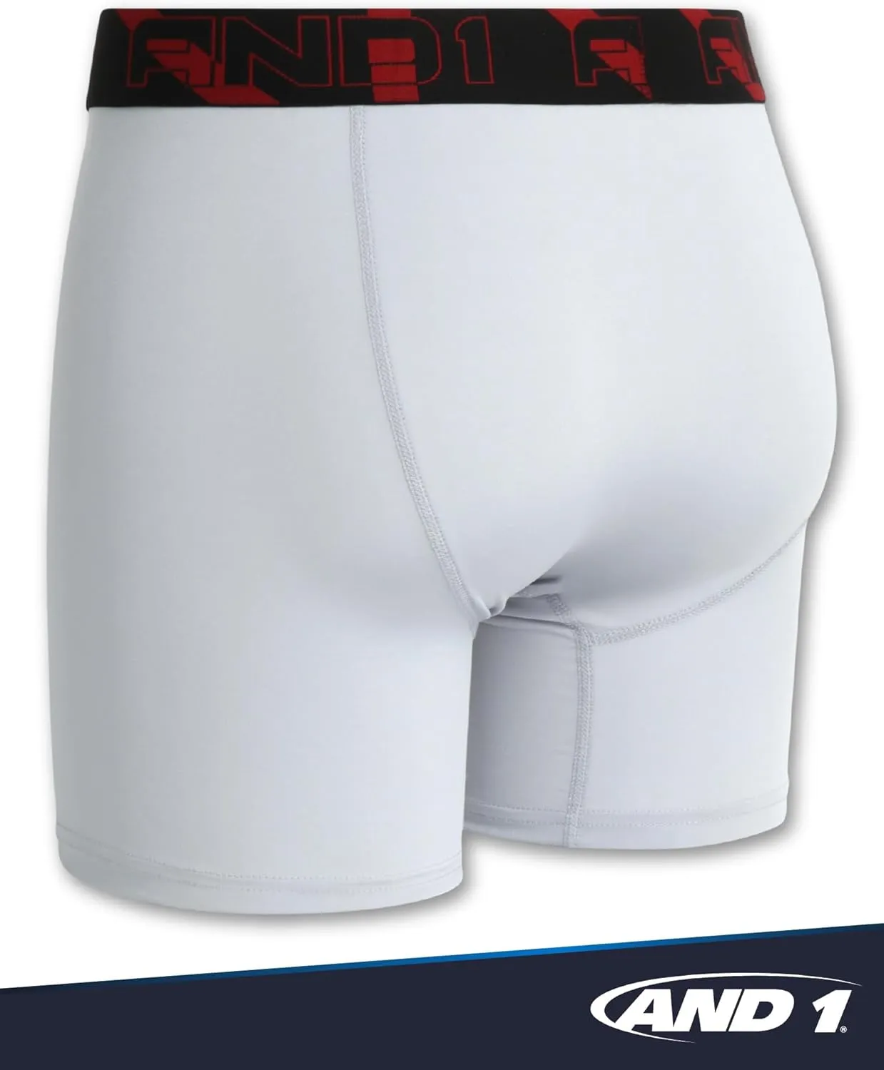 AND1 Mens Boxer Briefs -6 Pack Stretch Compression Underwear with Mesh Contour Pouch -Supportive Fit for Everyday Wear(S-3XL)