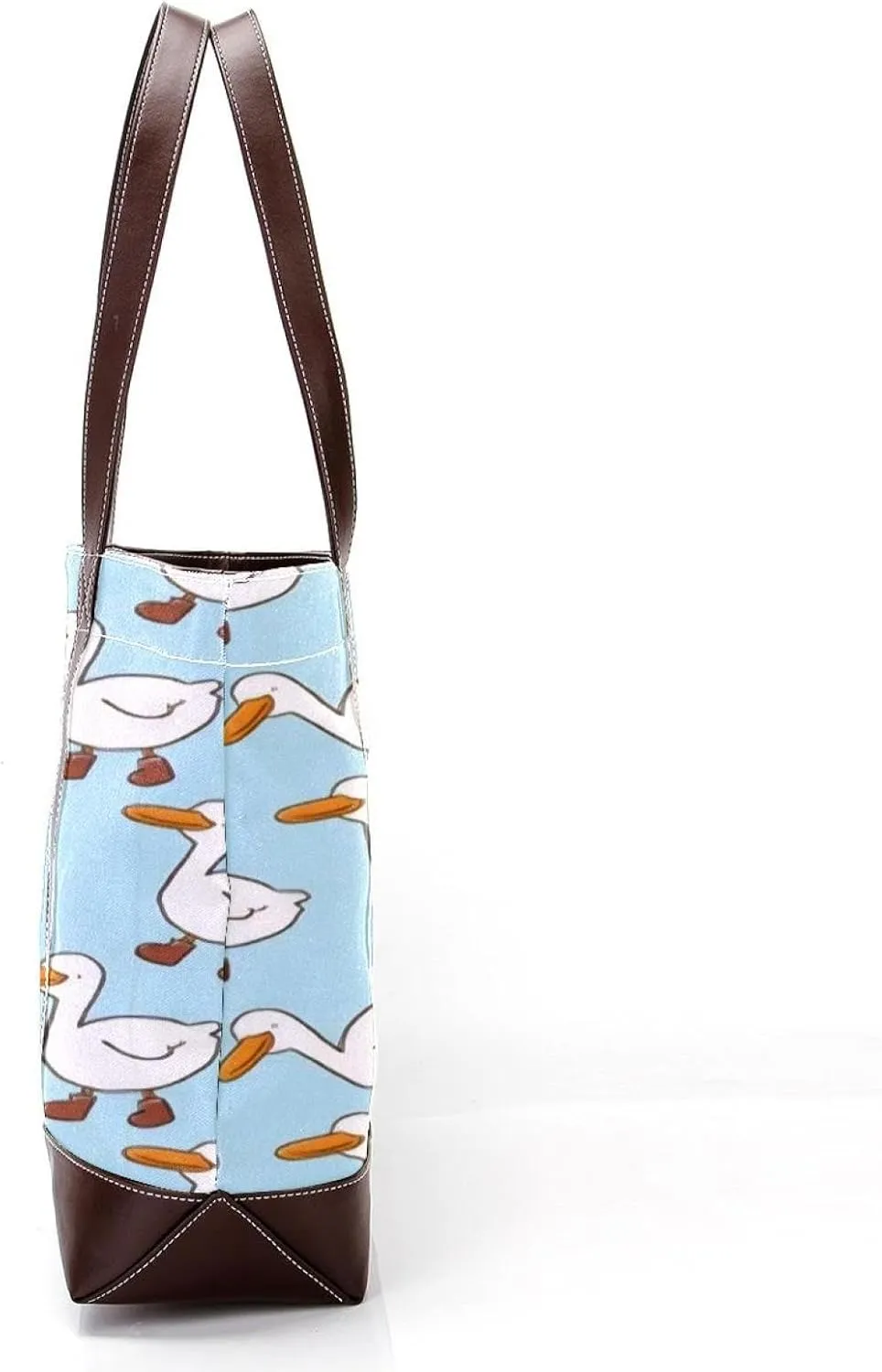 Animal Goose Tote Bags Durable Leather Canvas Purses and Handbags for Women