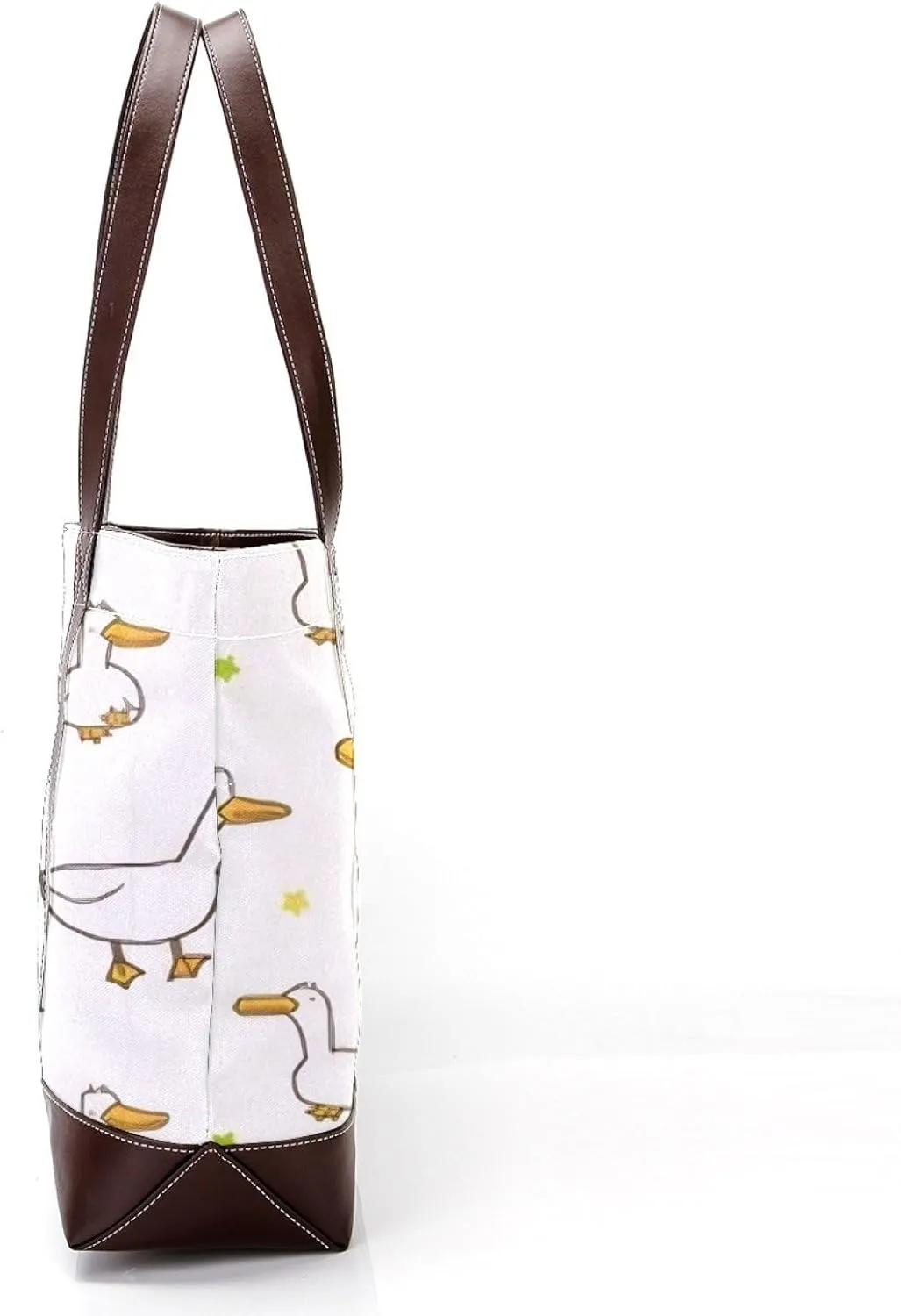 Animal Goose Tote Bags Durable Leather Canvas Purses and Handbags for Women