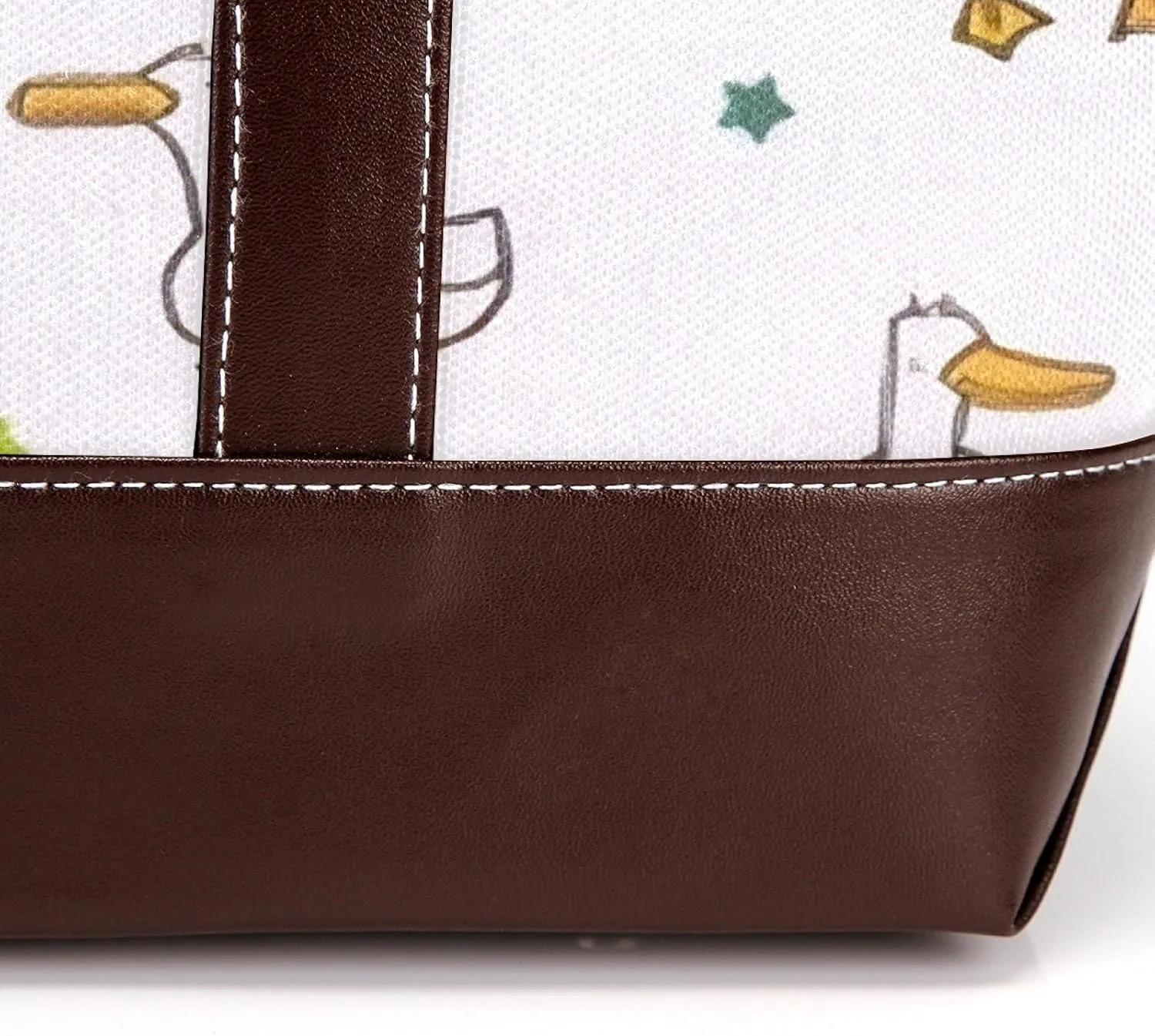 Animal Goose Tote Bags Durable Leather Canvas Purses and Handbags for Women