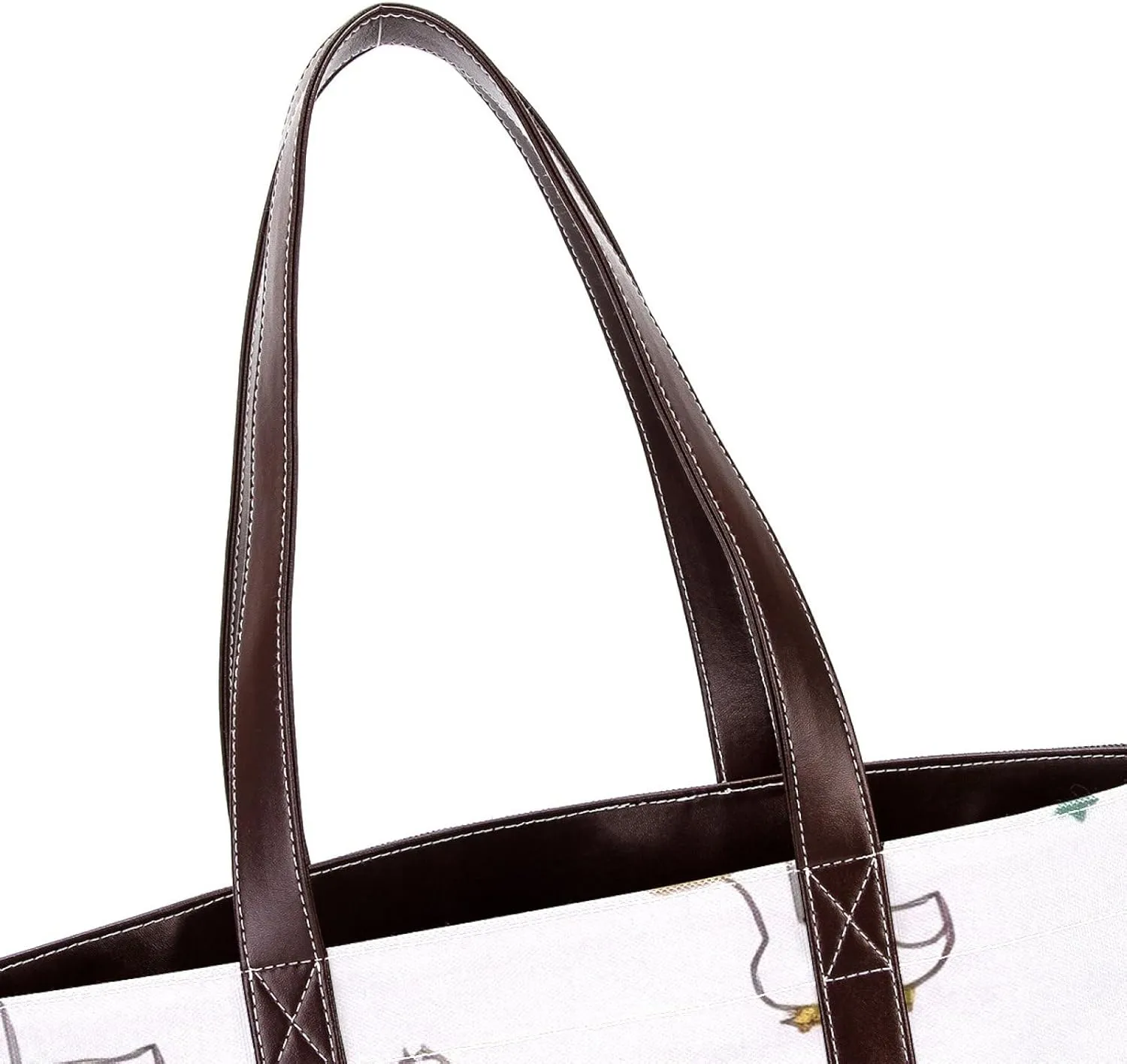 Animal Goose Tote Bags Durable Leather Canvas Purses and Handbags for Women