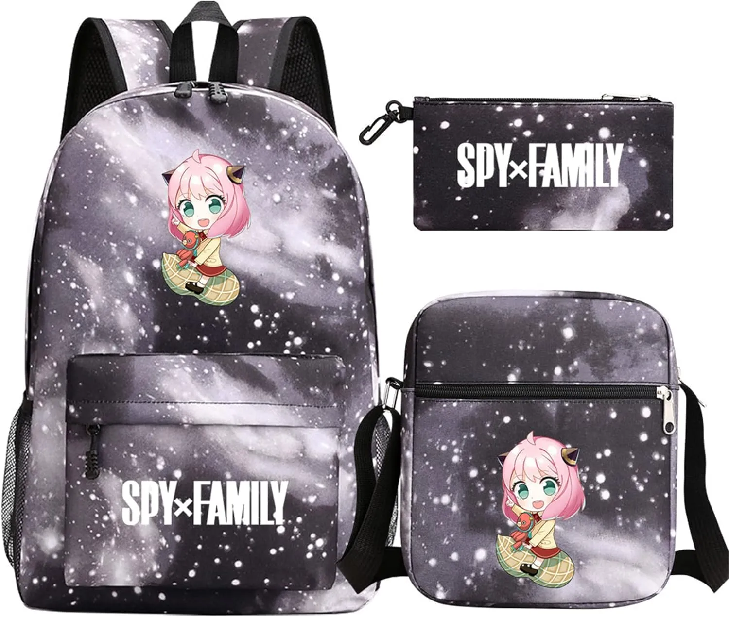 Anime Spy Family Graphic Rucksack-Lightweight Casual Travel Daypack Water Resistant Backpack Shoulder Bag Mini Case