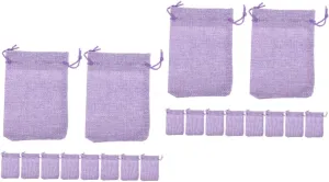 Anneome 2sets Jute Burlap Drawstring Bag Jewelry Pouch Mesh Bag for Beads Makeup Storage 10pcs*2