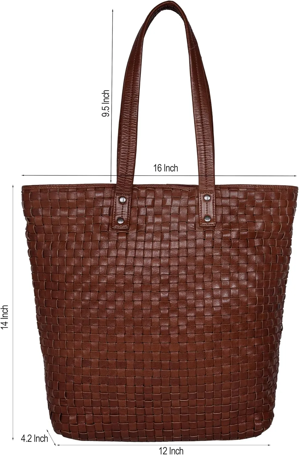 ANTONIO VALERIA Ava Leather Tote/Top Handle Shoulder Bag for Women