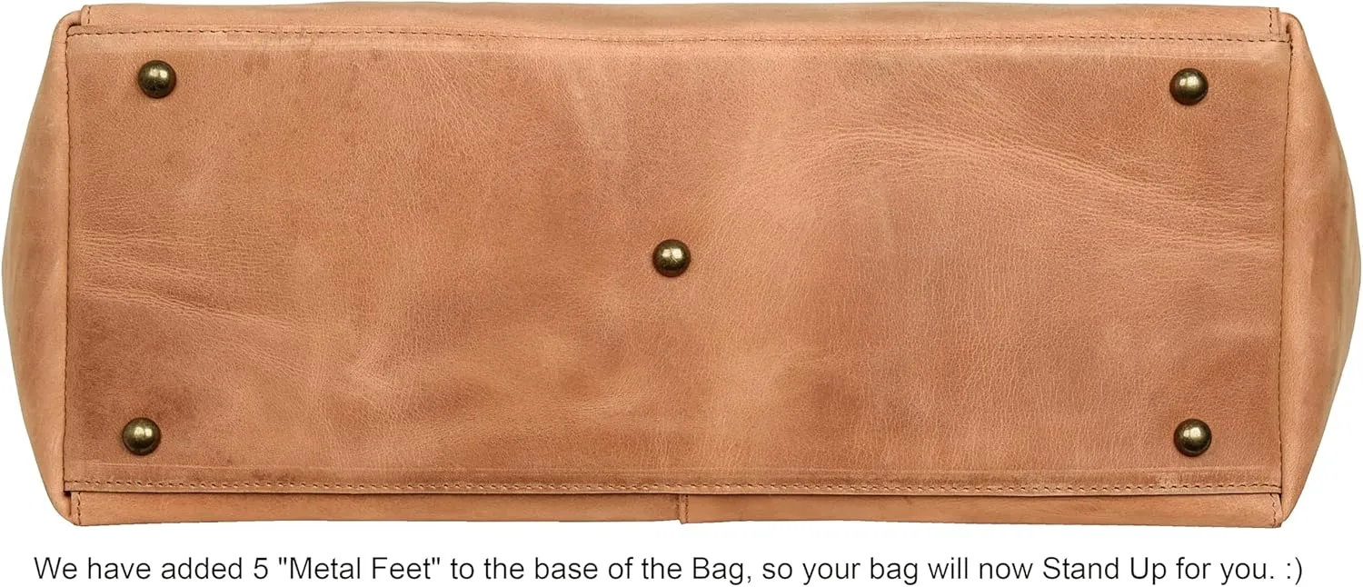 ANTONIO VALERIA Avery Leather Tote/Top Handle Shoulder Bag for Women