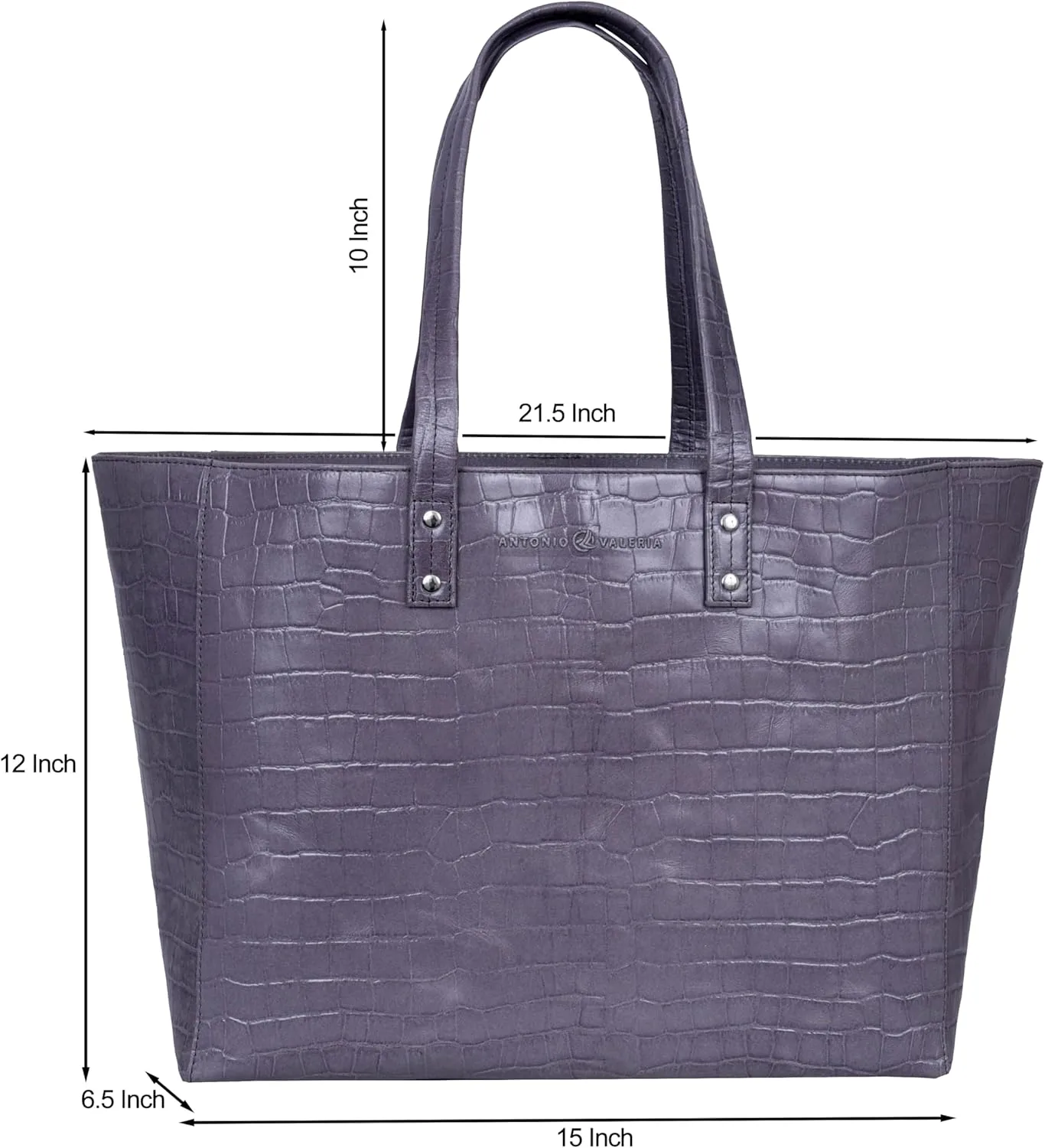ANTONIO VALERIA Avery Leather Tote/Top Handle Shoulder Bag for Women