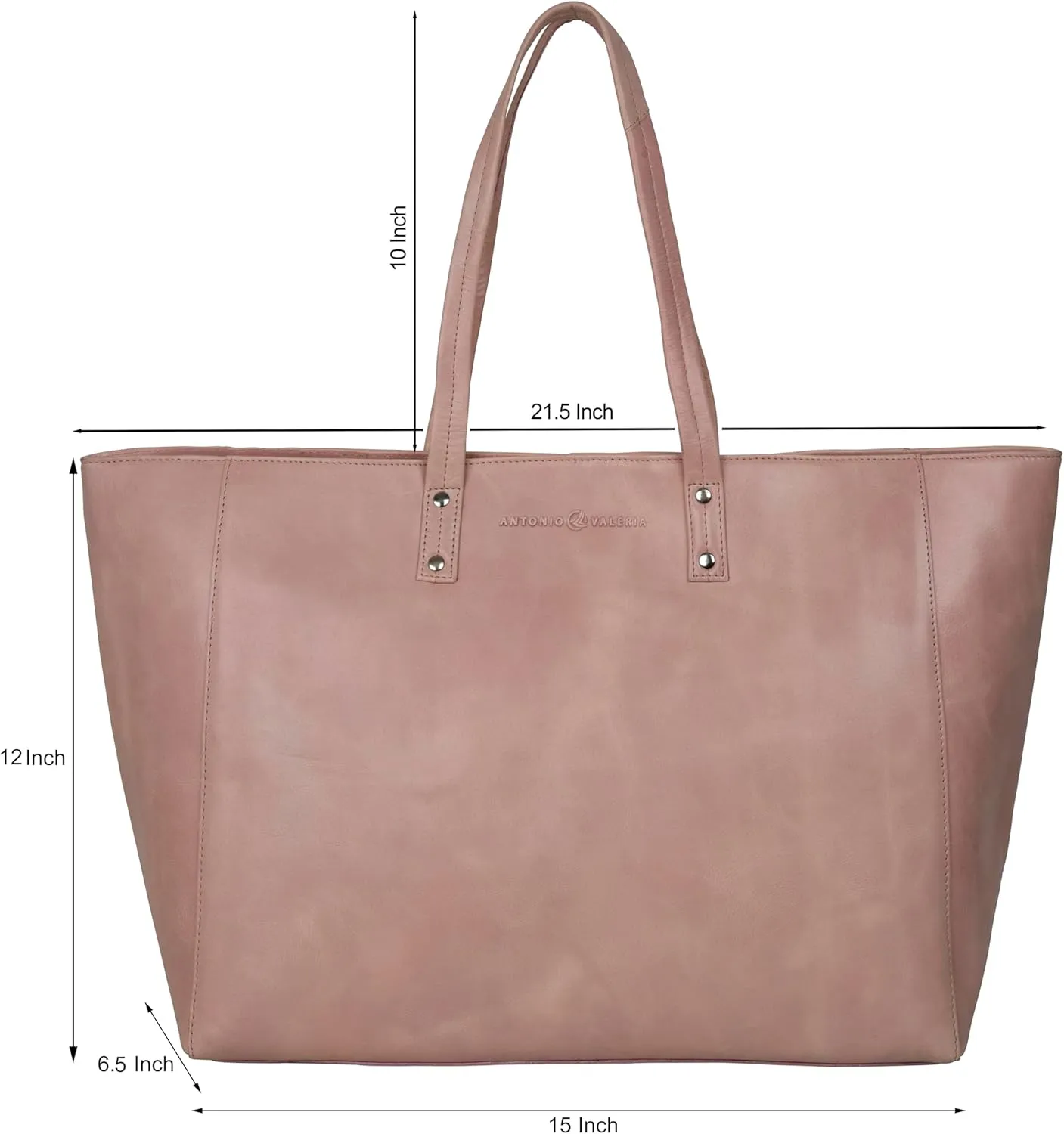 ANTONIO VALERIA Avery Leather Tote/Top Handle Shoulder Bag for Women