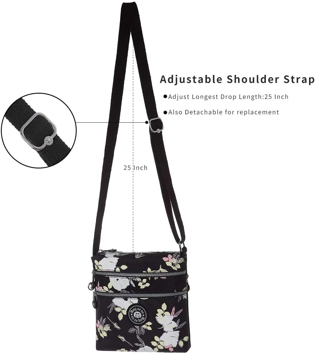 AOCINA Crossbody Purses for Women Lightweight Small Travel Bag Shoulder Purses and Handbags with Multi Zipper Pockets