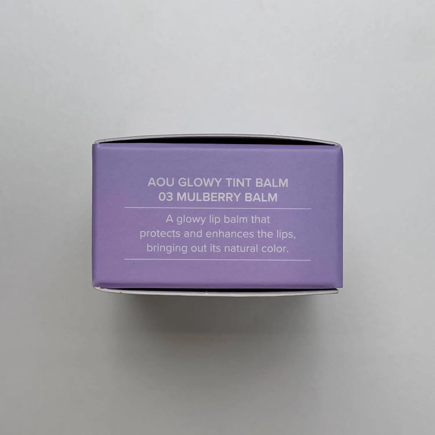 AOU GLOWY TINT BALM Tinted Lip Balm with Natural Gloss Instant Hydration for Chapped Lips 0.12Oz (03 Mulberry Balm)