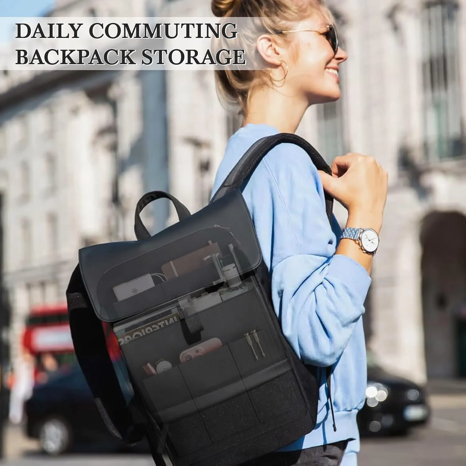 APSOONSELL Backpack Organizer Insert, Felt Bag Organizer for Rucksack Shoulder