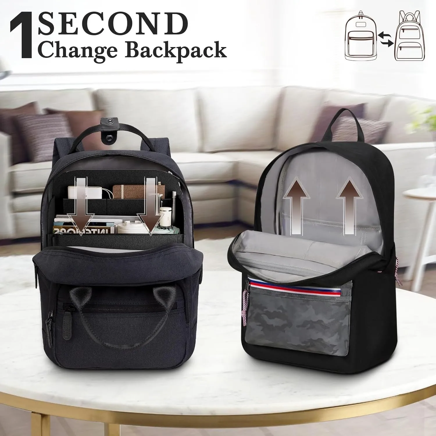 APSOONSELL Backpack Organizer Insert, Felt Bag Organizer for Rucksack Shoulder