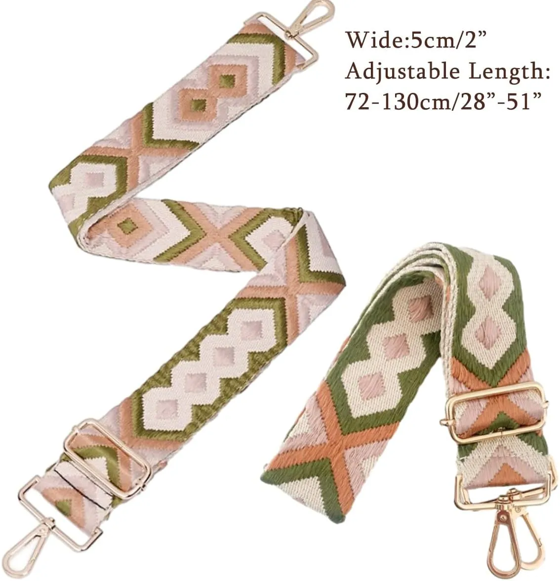 Argyle Pattern Adjustable Bag Strap Replacement 2inch Wide Jacquard Belt for Purse Shoulder Guitar Camera Luggage Bags (Coffee Burgundy Coffee)
