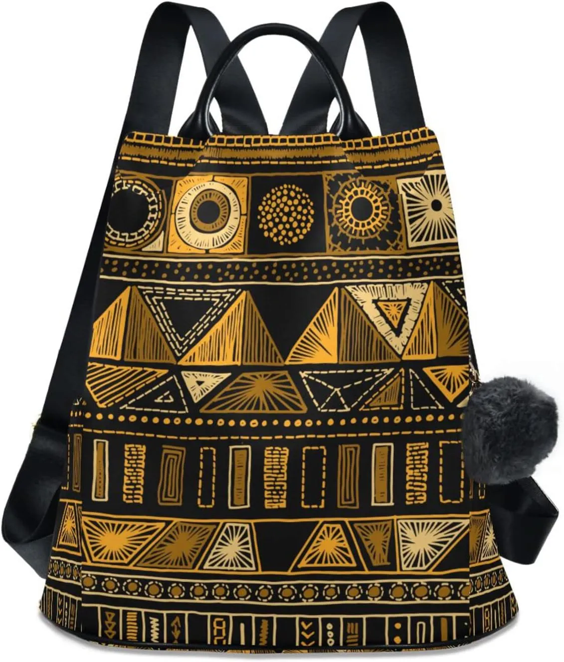 Aztec Tribal Ethnic Backpack Purse for Women Anti theft Back Pack with Adjustable Straps Embroidery Shoulder Fashion Bag Travel Handbag Large