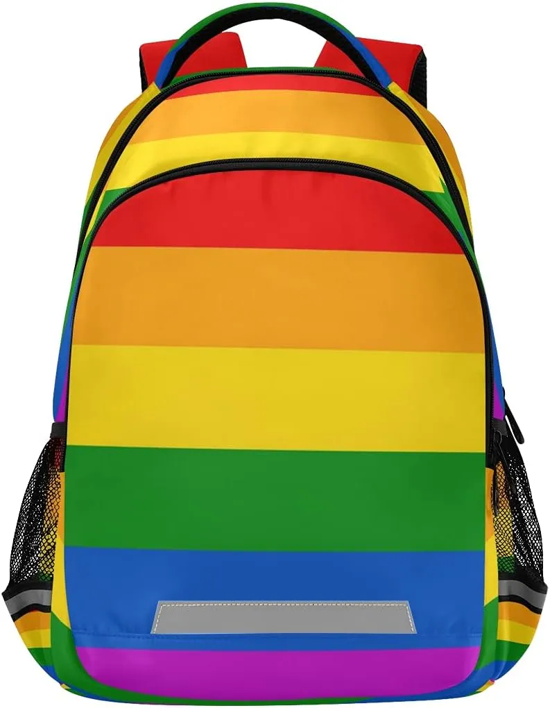 Backpack Bookbag Rainbow Flag School Bag Travel Bag for Girls Boys Teen One Size