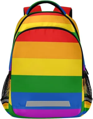 Backpack Bookbag Rainbow Flag School Bag Travel Bag for Girls Boys Teen One Size