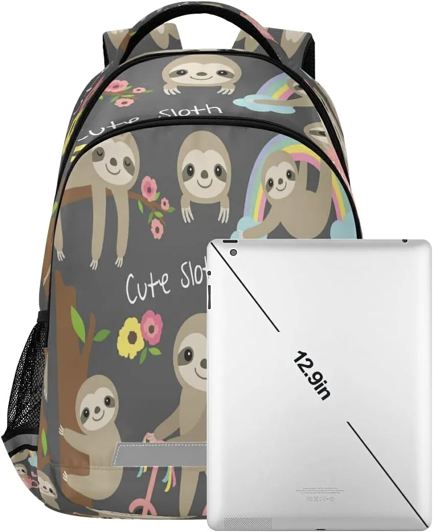 Backpack Bookbag School Bag Cute Sloth Travel Bag for Girls Boys Teen