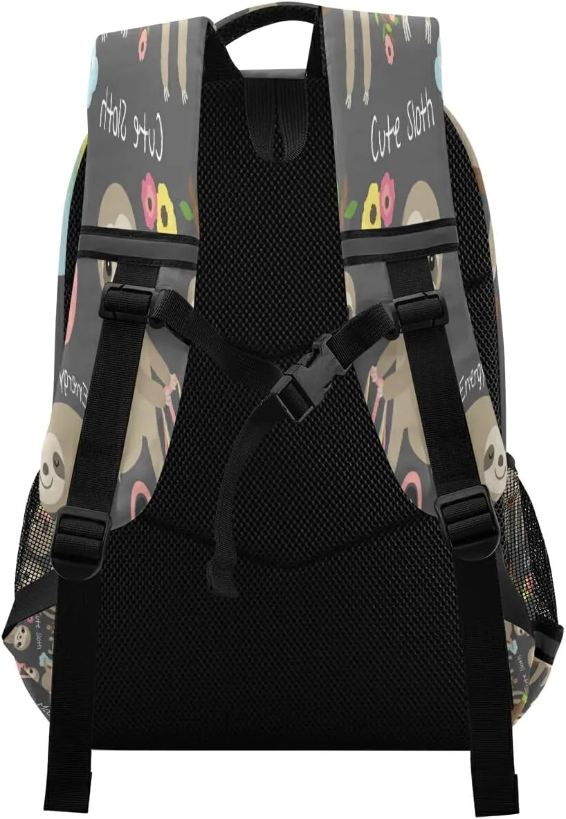 Backpack Bookbag School Bag Cute Sloth Travel Bag for Girls Boys Teen