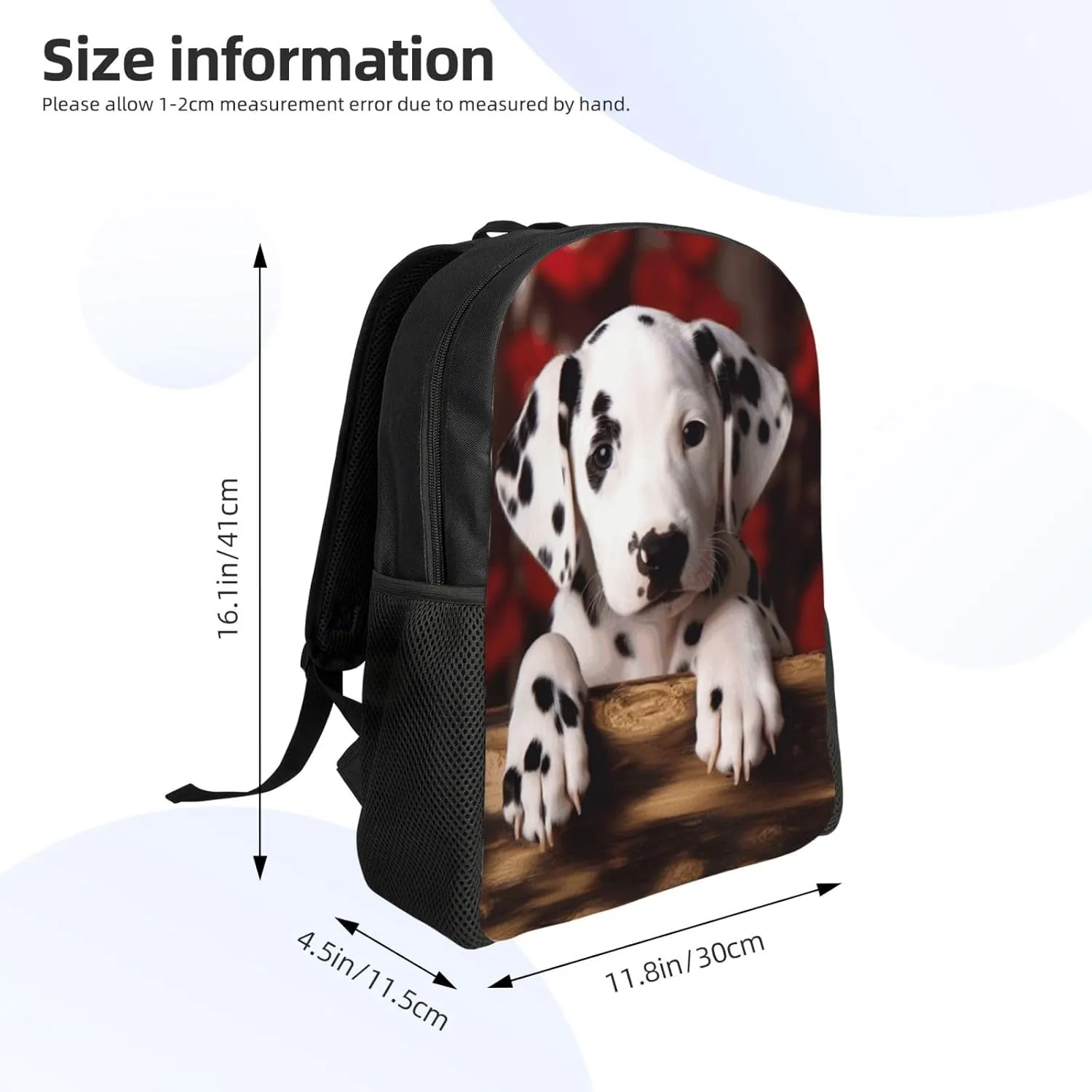 Backpack for Men Women Carry-on Backpack dalmatian puppy Daypack Laptop Backpack Lightweight