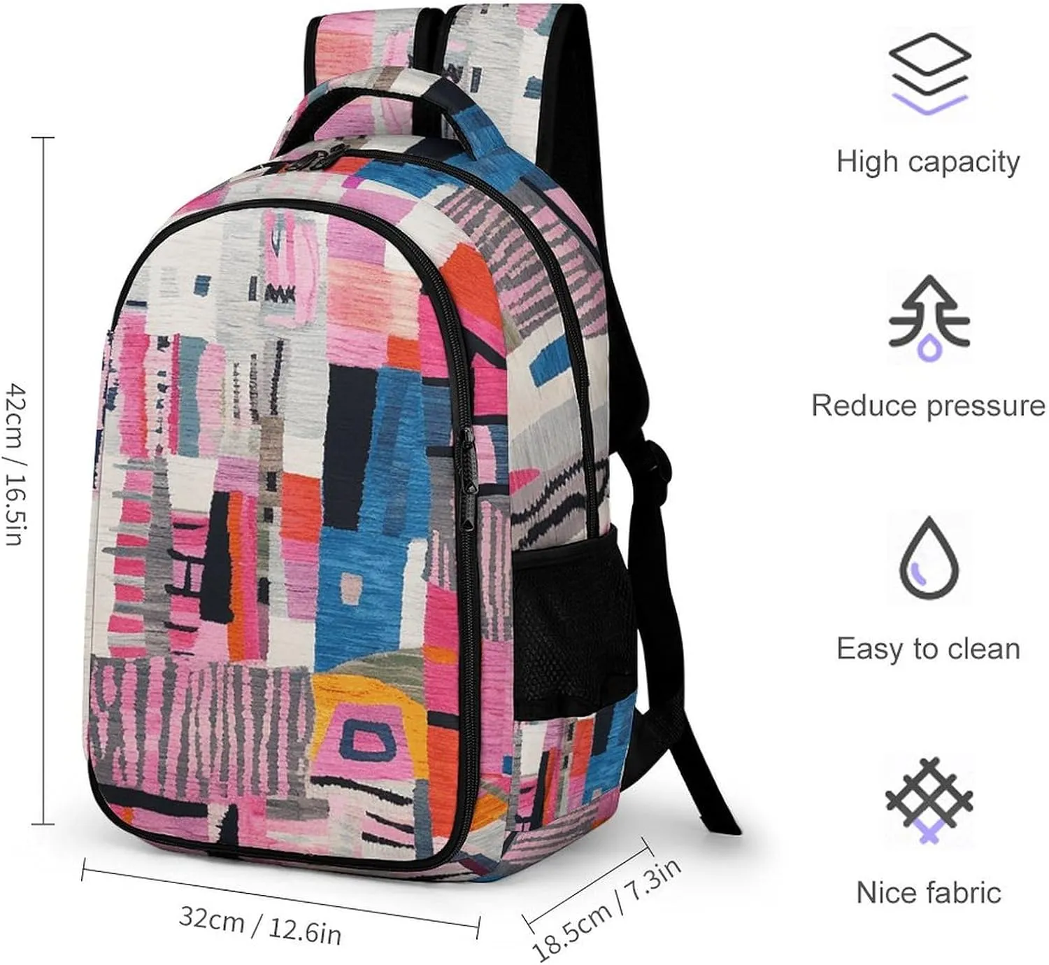 Backpack for Men Women Laptop Backpack Abstract Creative Style Casual Daypack Laptop Bag for Travel