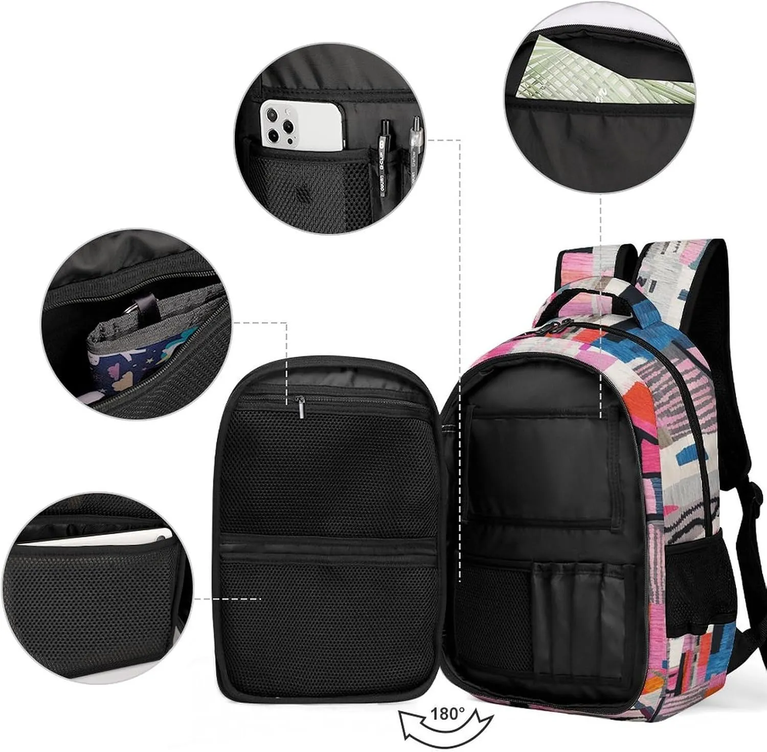Backpack for Men Women Laptop Backpack Abstract Creative Style Casual Daypack Laptop Bag for Travel