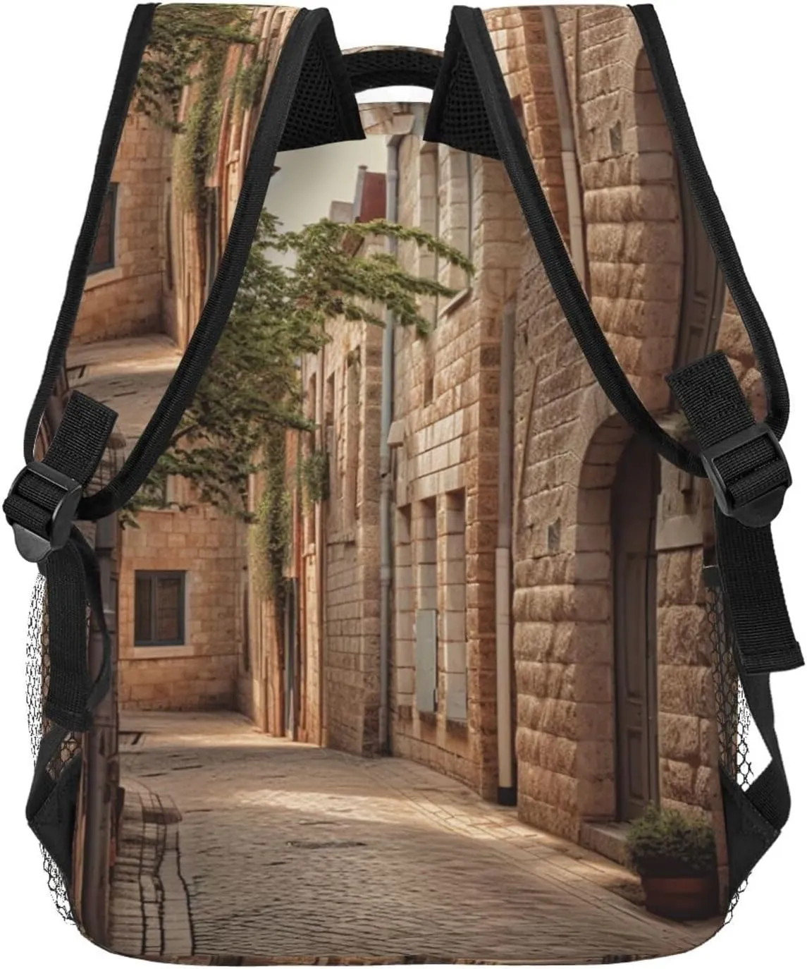 Backpack Travel Laptop Backpack for Men Women Lightweight Rucksack Architecture Streets Houses Casual Daypack