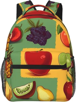 Backpack Travel Laptop Backpack for Men Women Lightweight Rucksack Art Style Fruit Casual Daypack