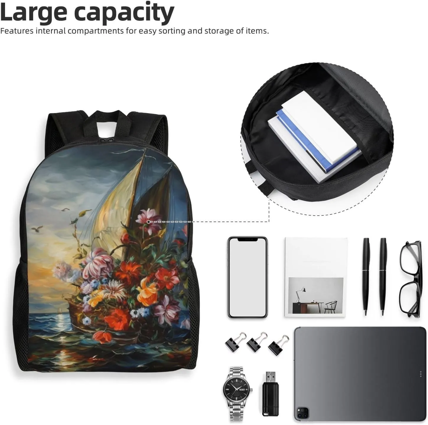 Backpack Travel Laptop Backpack For Men Women Lightweight Rucksack Artwork Casual Daypack
