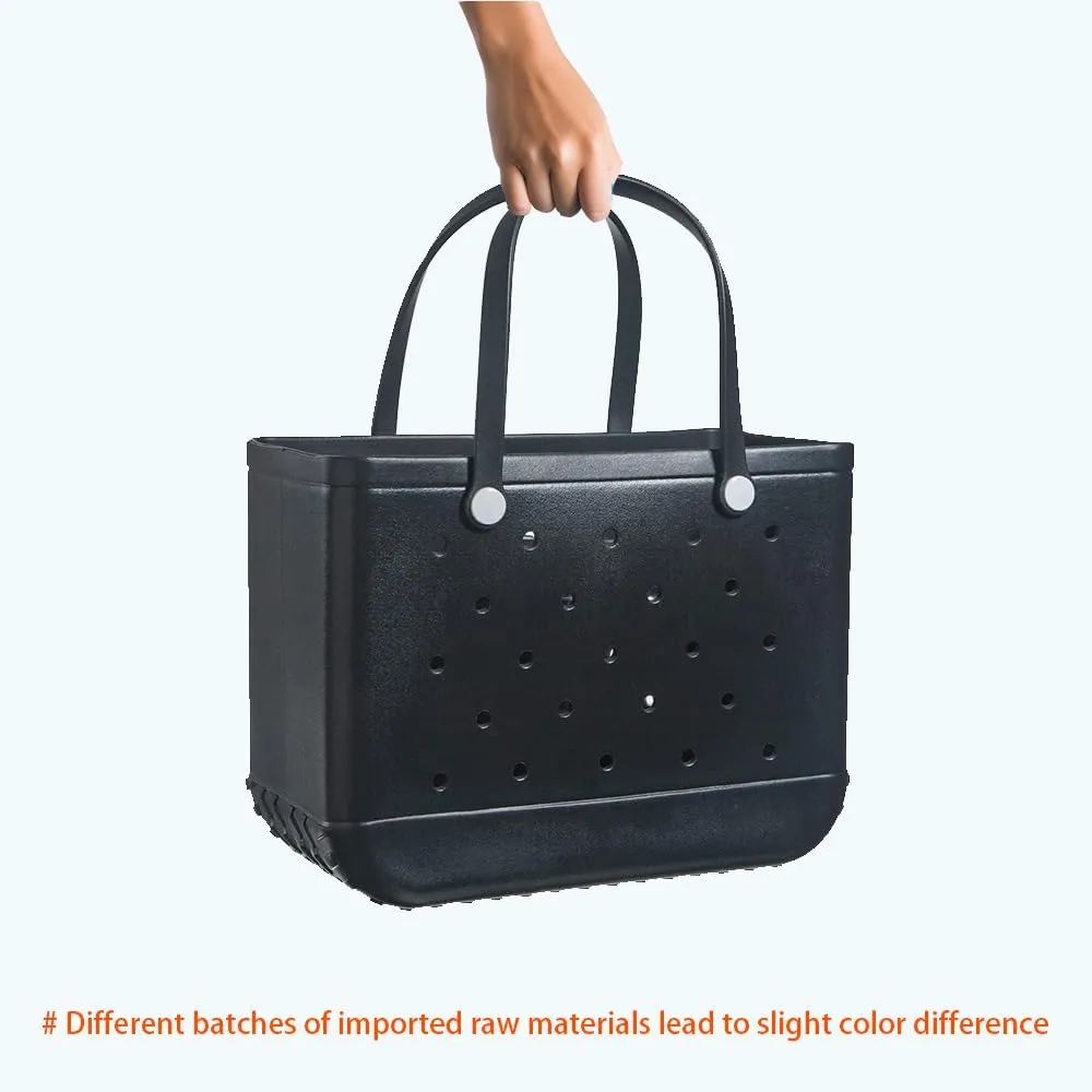 Beach Bag Rubber Tote Bag - Waterproof and Sandproof Tote Bags Outdoor Portable Handbag for Sports